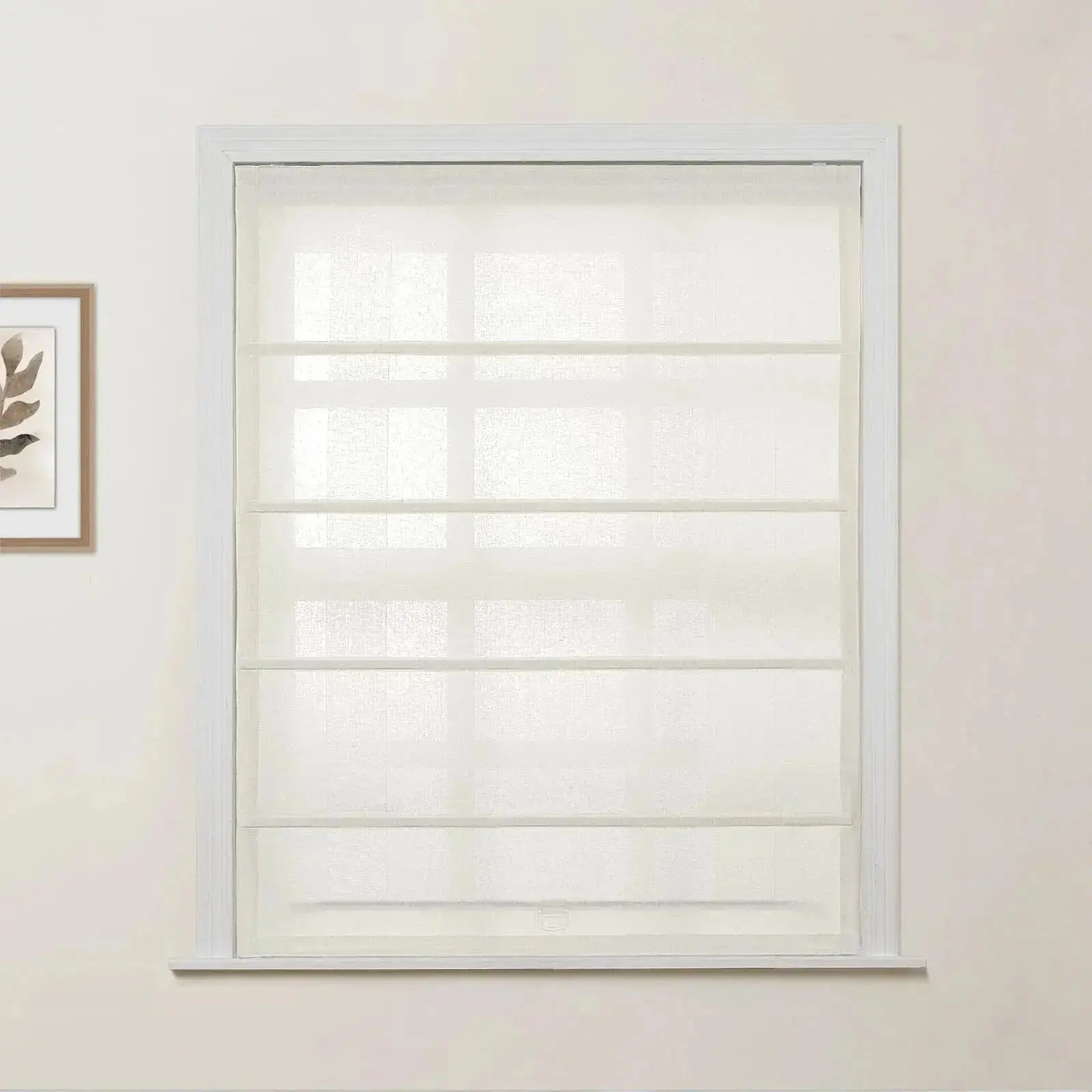 Custom Roman Shade with Trim Border Cordless - Image 68