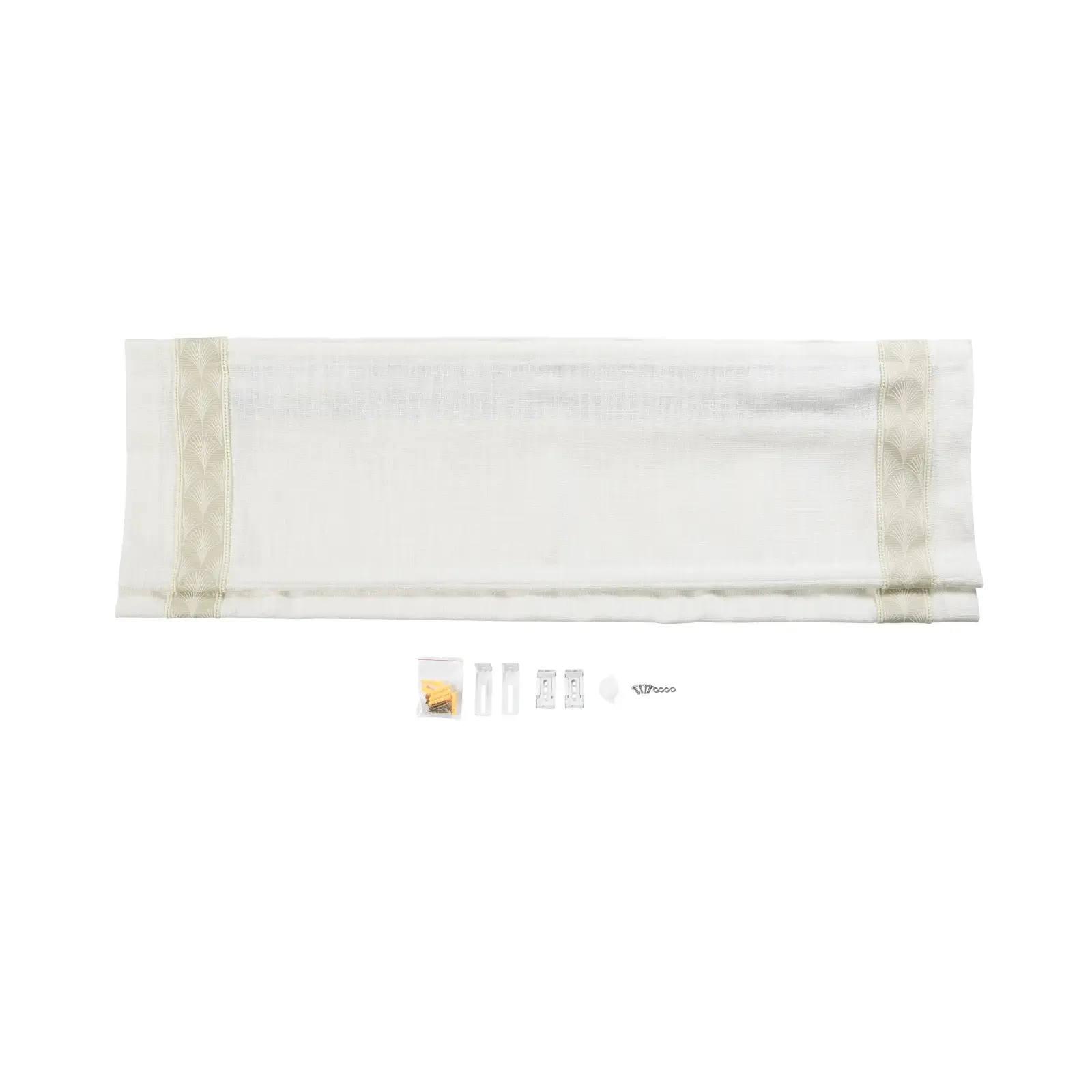 Custom Roman Shade with Trim Border Cordless - Image 7