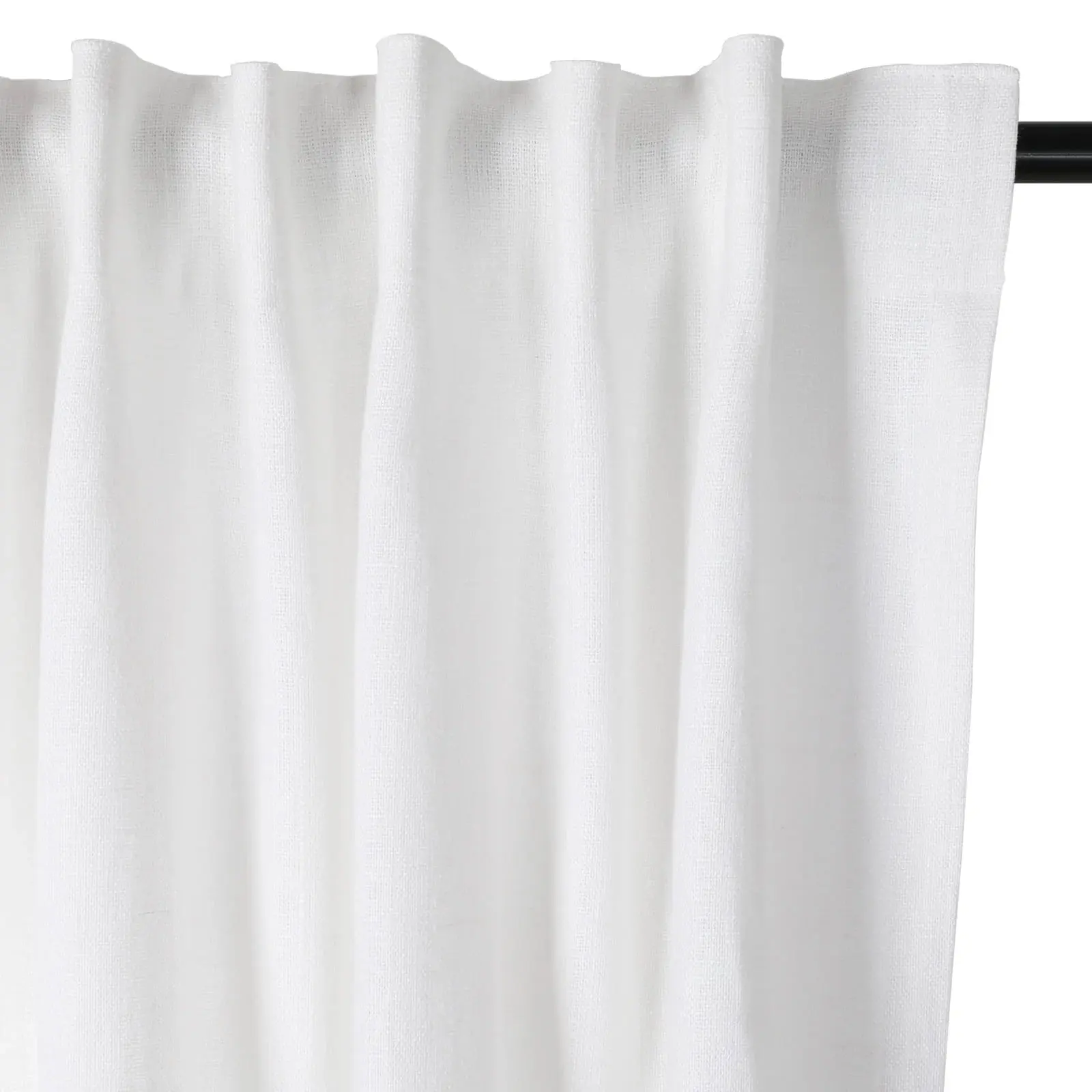 Erin Heavyweight 100% Linen Curtains Soft Top - Image 6