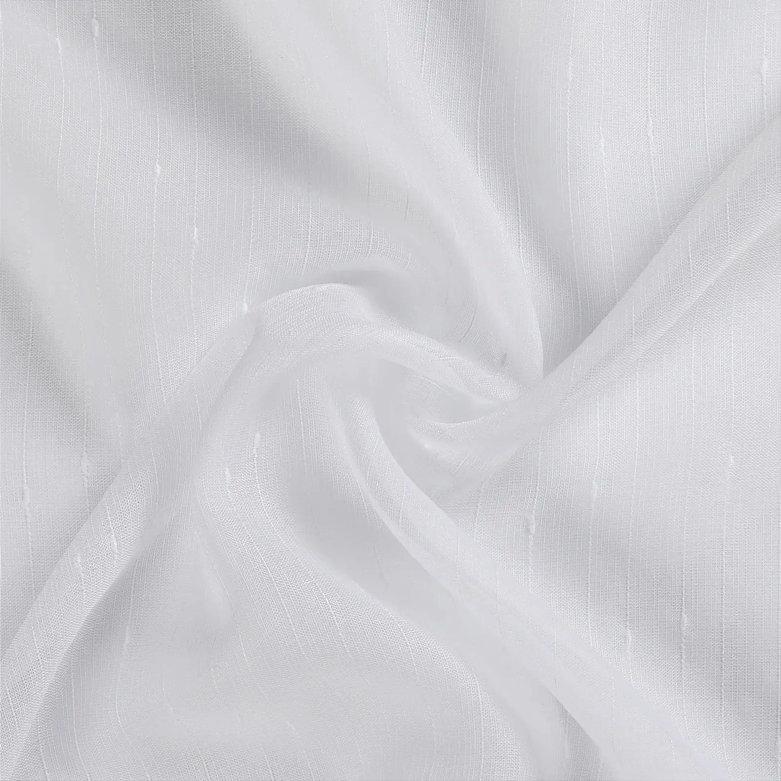 Florida Embossed White Semi Sheer Curtain Pleated - Image 11