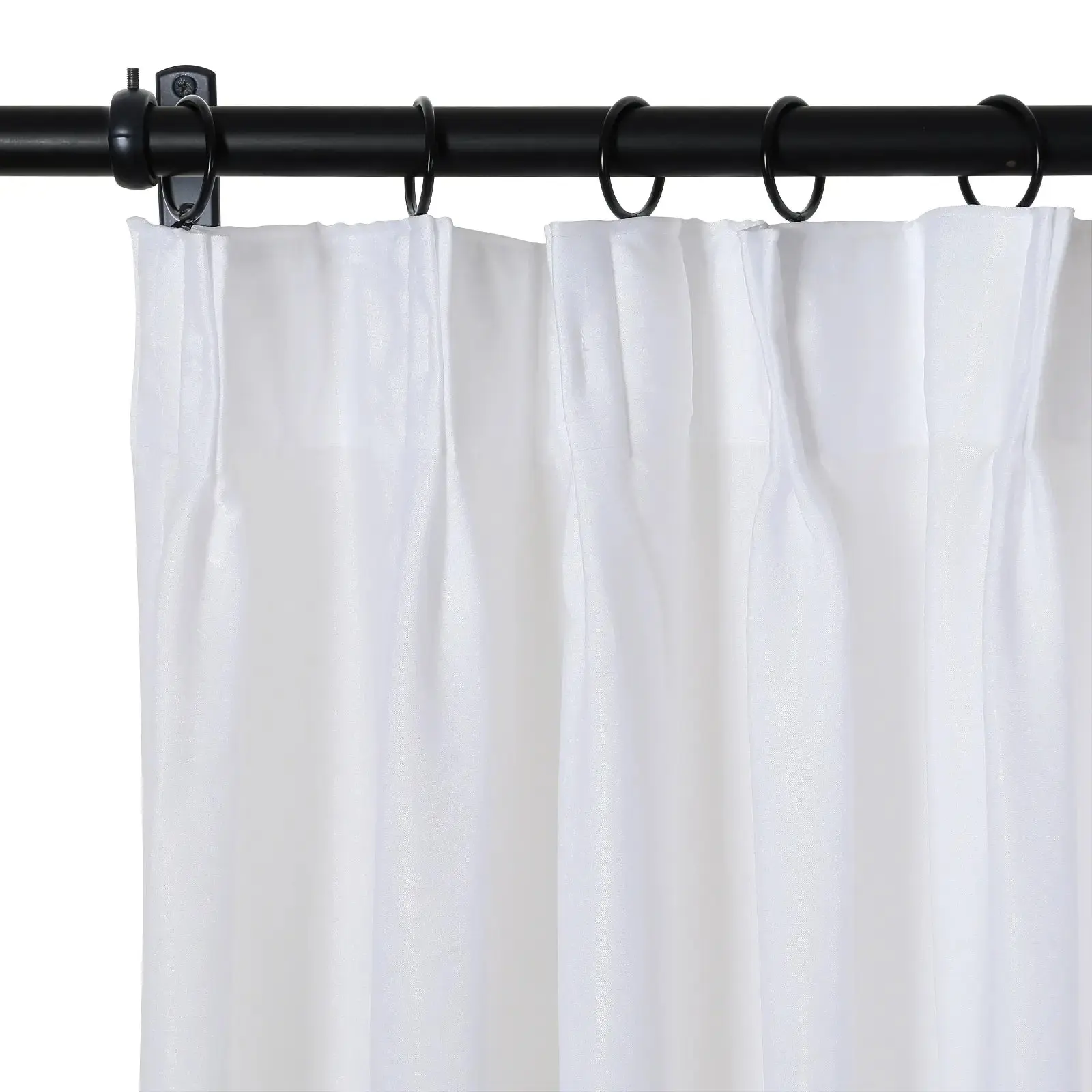 Florida Embossed White Semi Sheer Curtain Pleated - Image 17