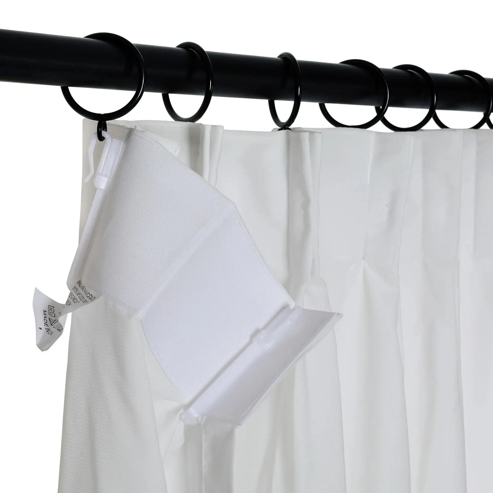 Florida Embossed White Semi Sheer Curtain Pleated - Image 42