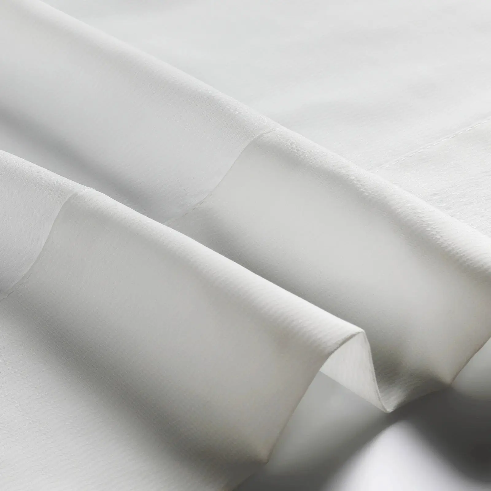 Florida Embossed White Semi Sheer Curtain Pleated - Image 44