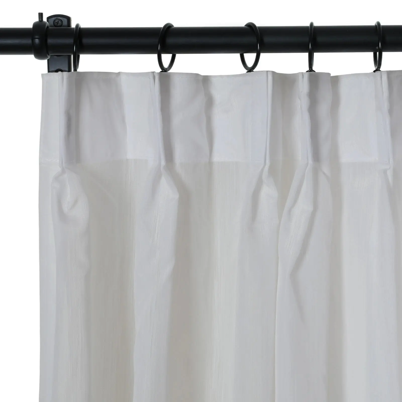 Florida Embossed White Semi Sheer Curtain Pleated - Image 45