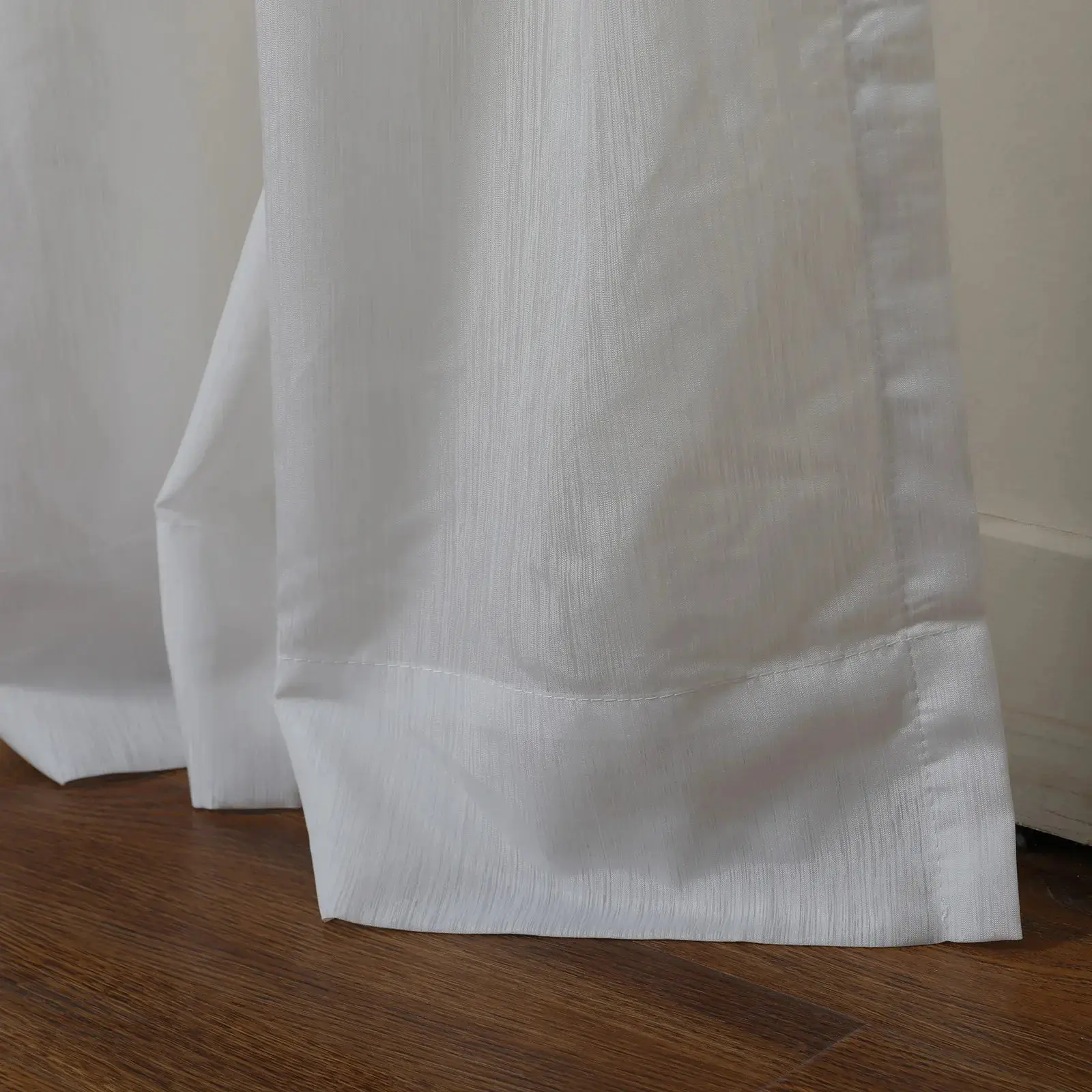 Florida Embossed White Semi Sheer Curtain Pleated - Image 48