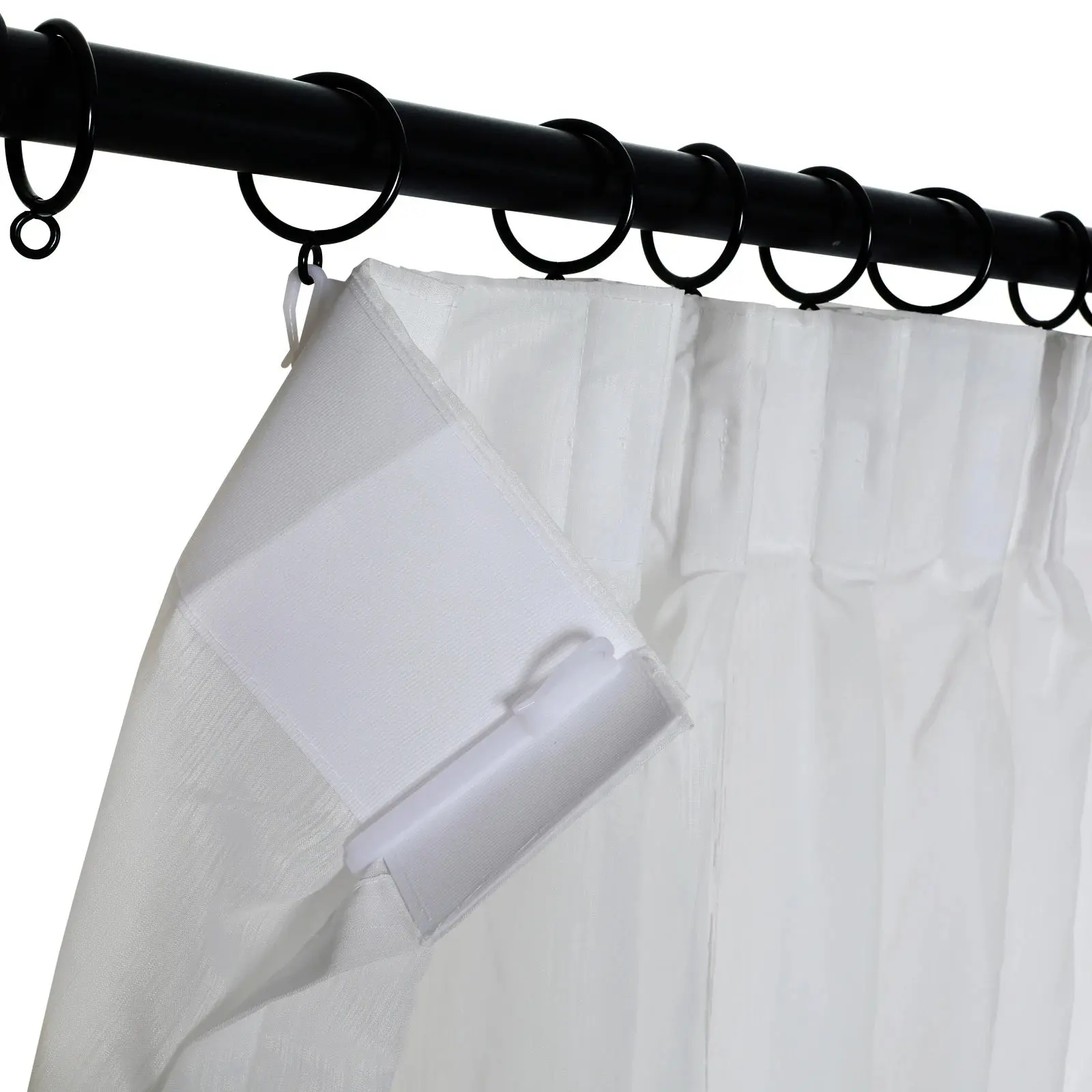 Florida Embossed White Semi Sheer Curtain Pleated - Image 49