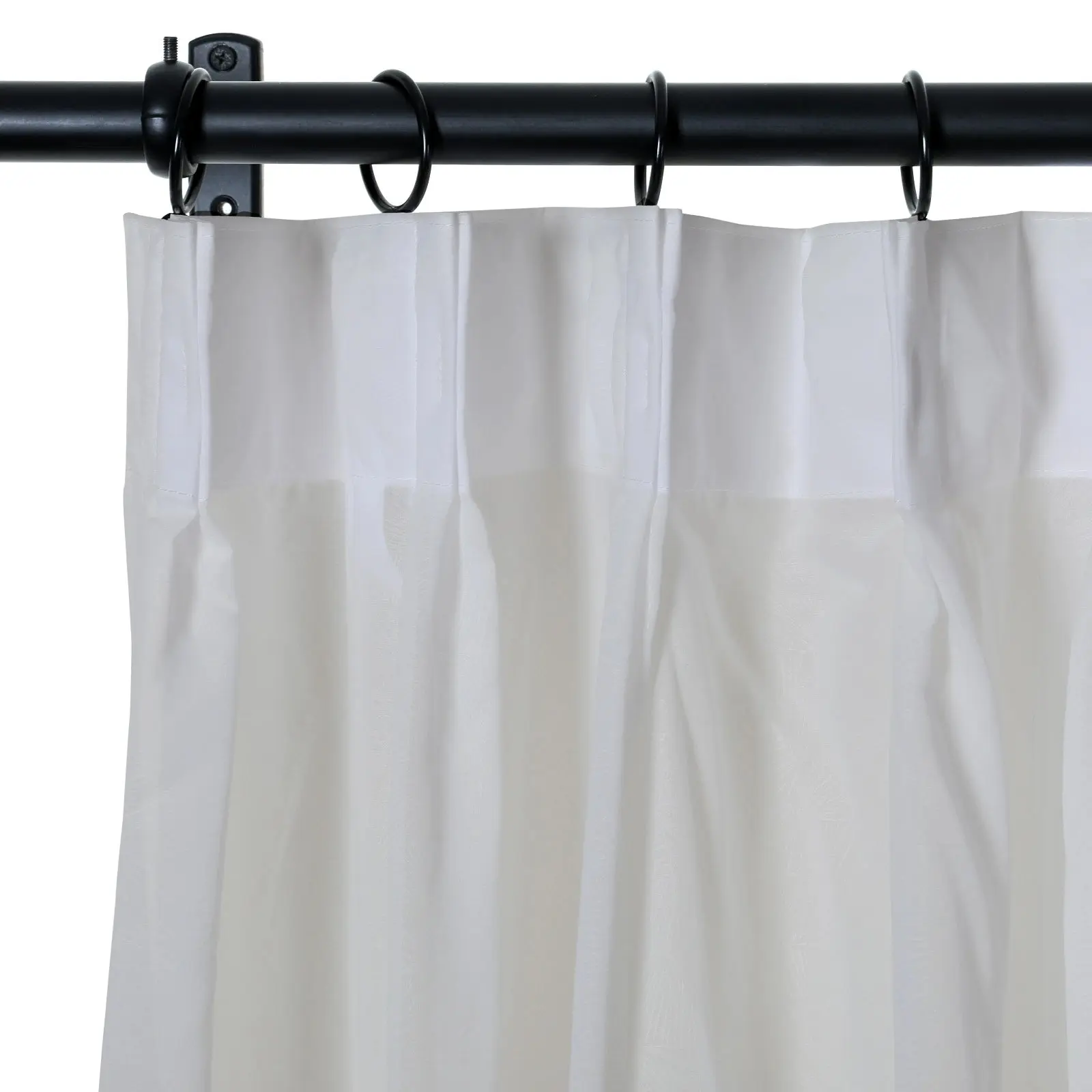 Florida Embossed White Semi Sheer Curtain Pleated - Image 51
