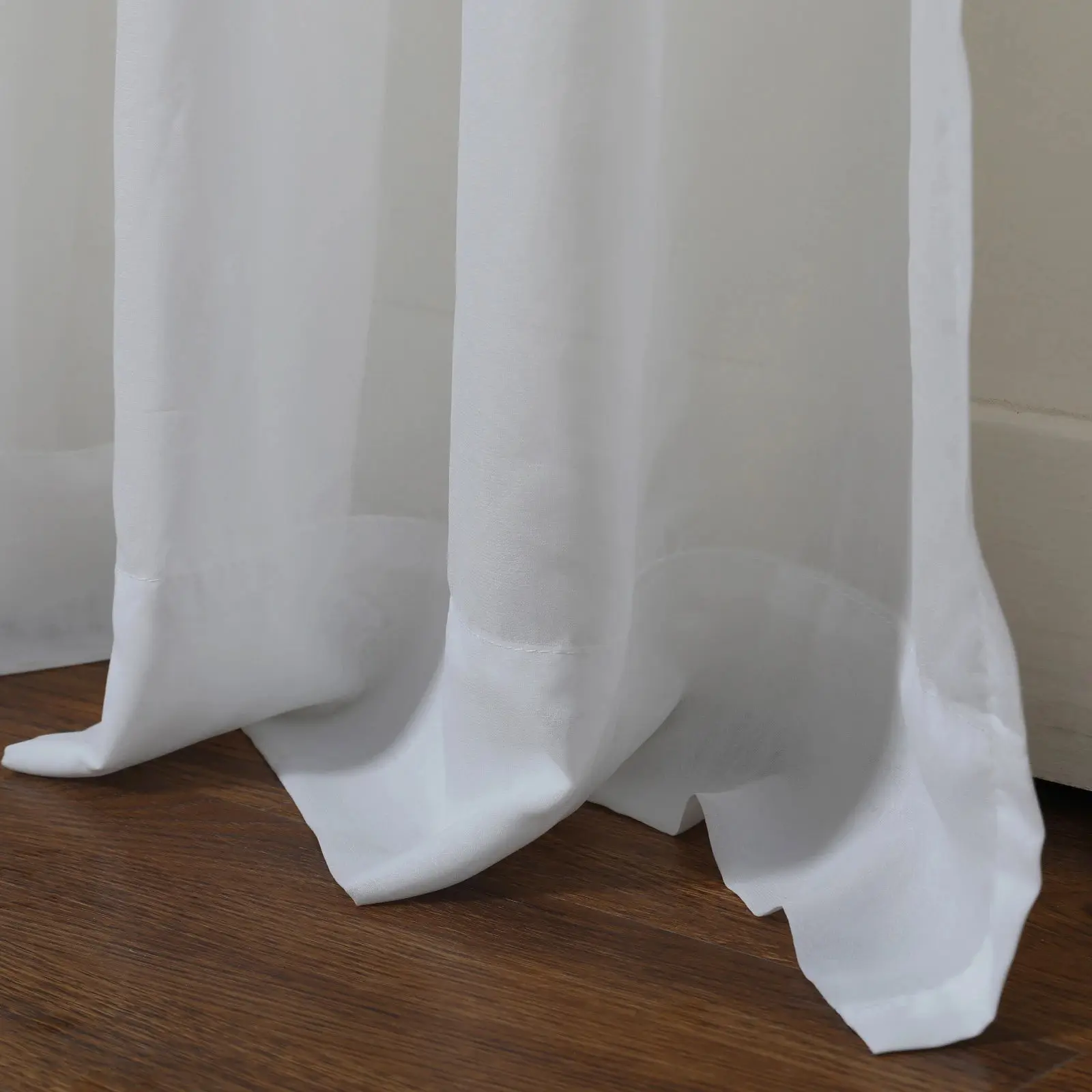 Florida Embossed White Semi Sheer Curtain Pleated - Image 54