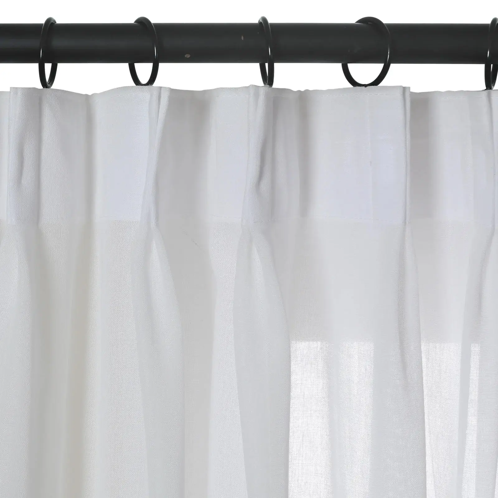 Florida Embossed White Semi Sheer Curtain Pleated - Image 55