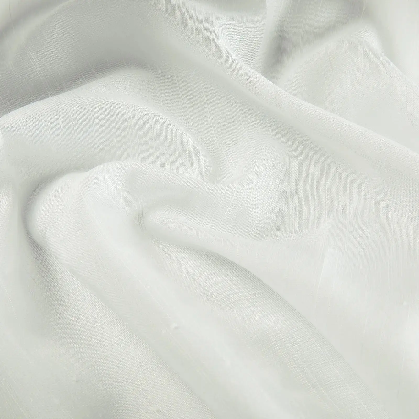 Florida Embossed White Semi Sheer Curtain Pleated - Image 59