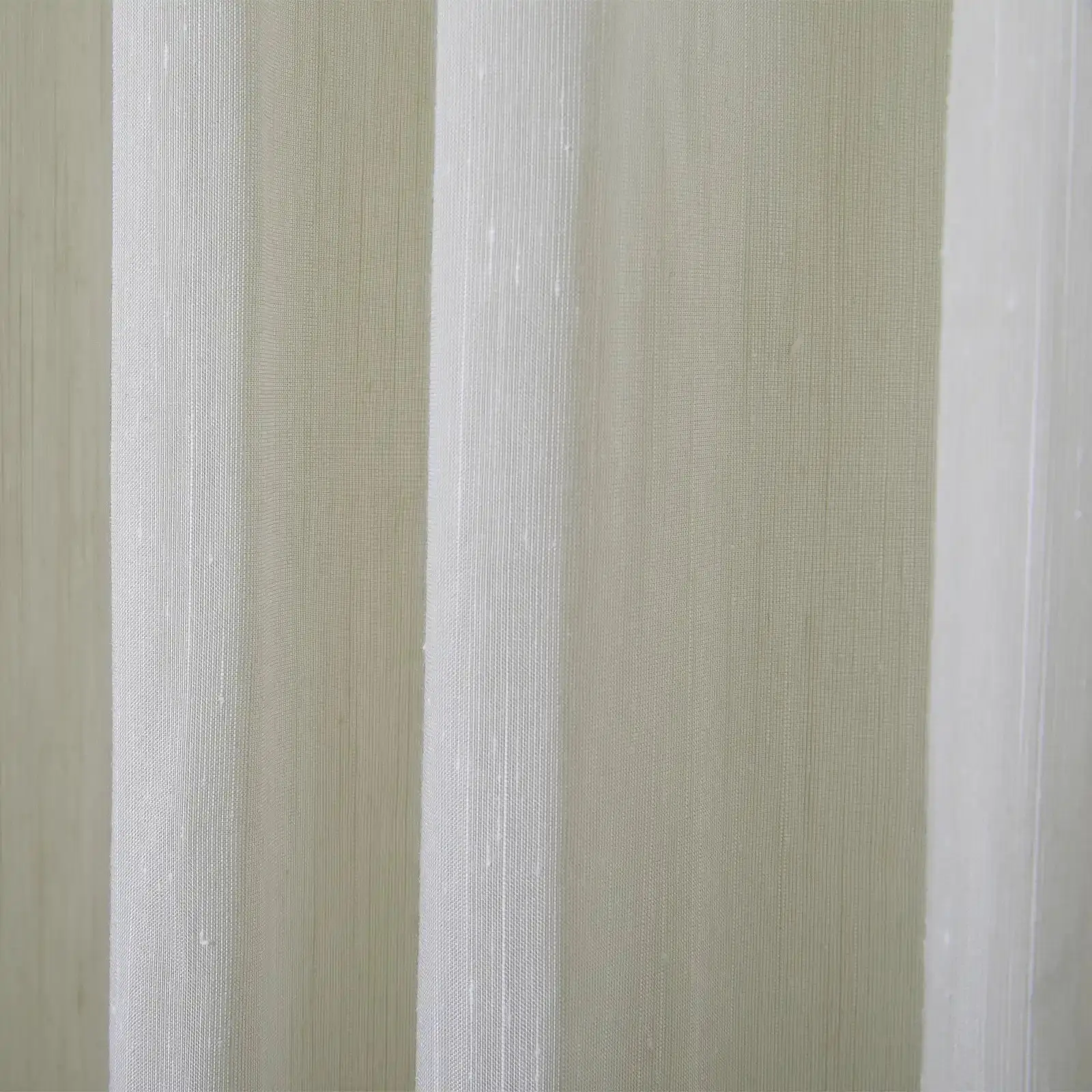 Florida Embossed White Semi Sheer Curtain Pleated - Image 6