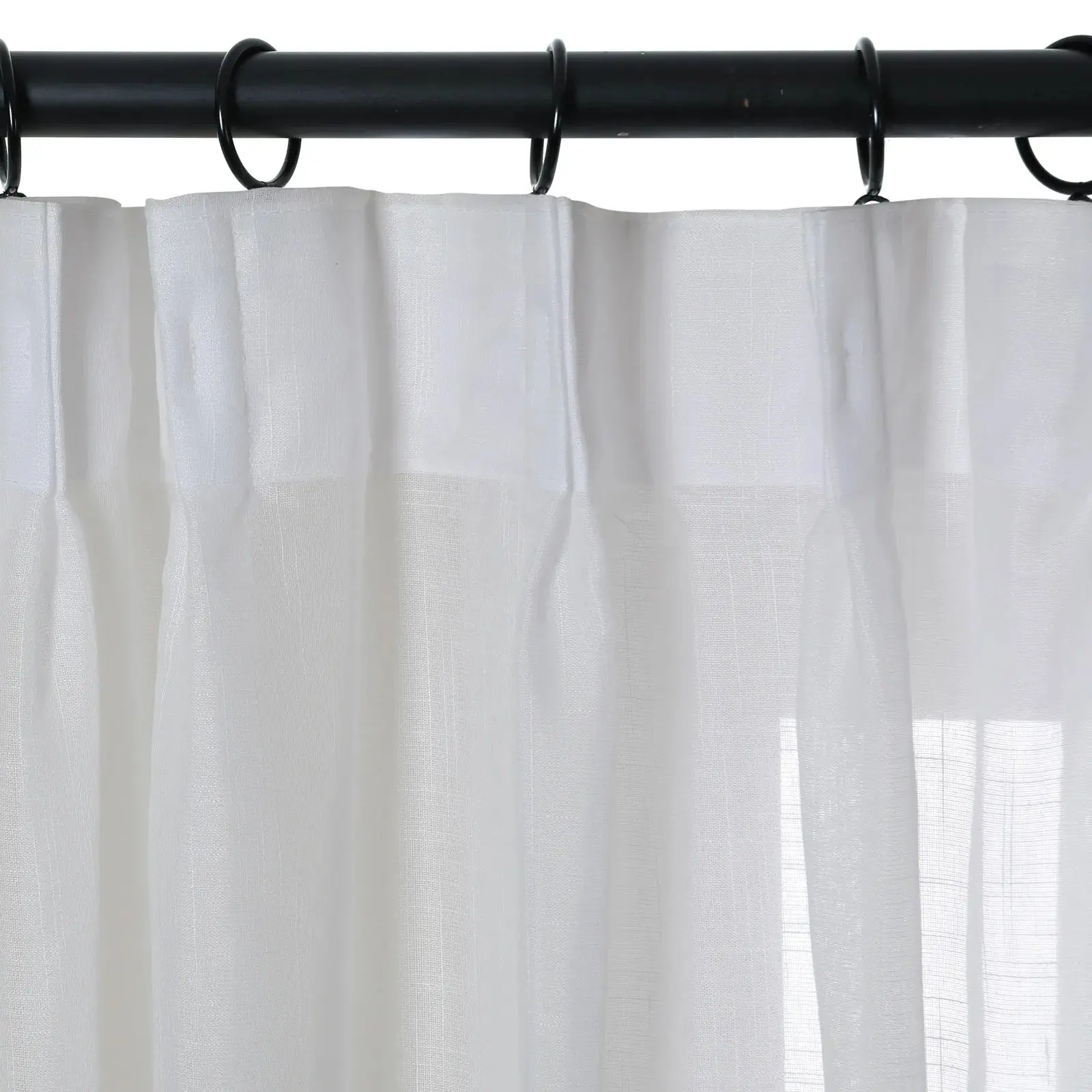 Florida Embossed White Semi Sheer Curtain Pleated - Image 63