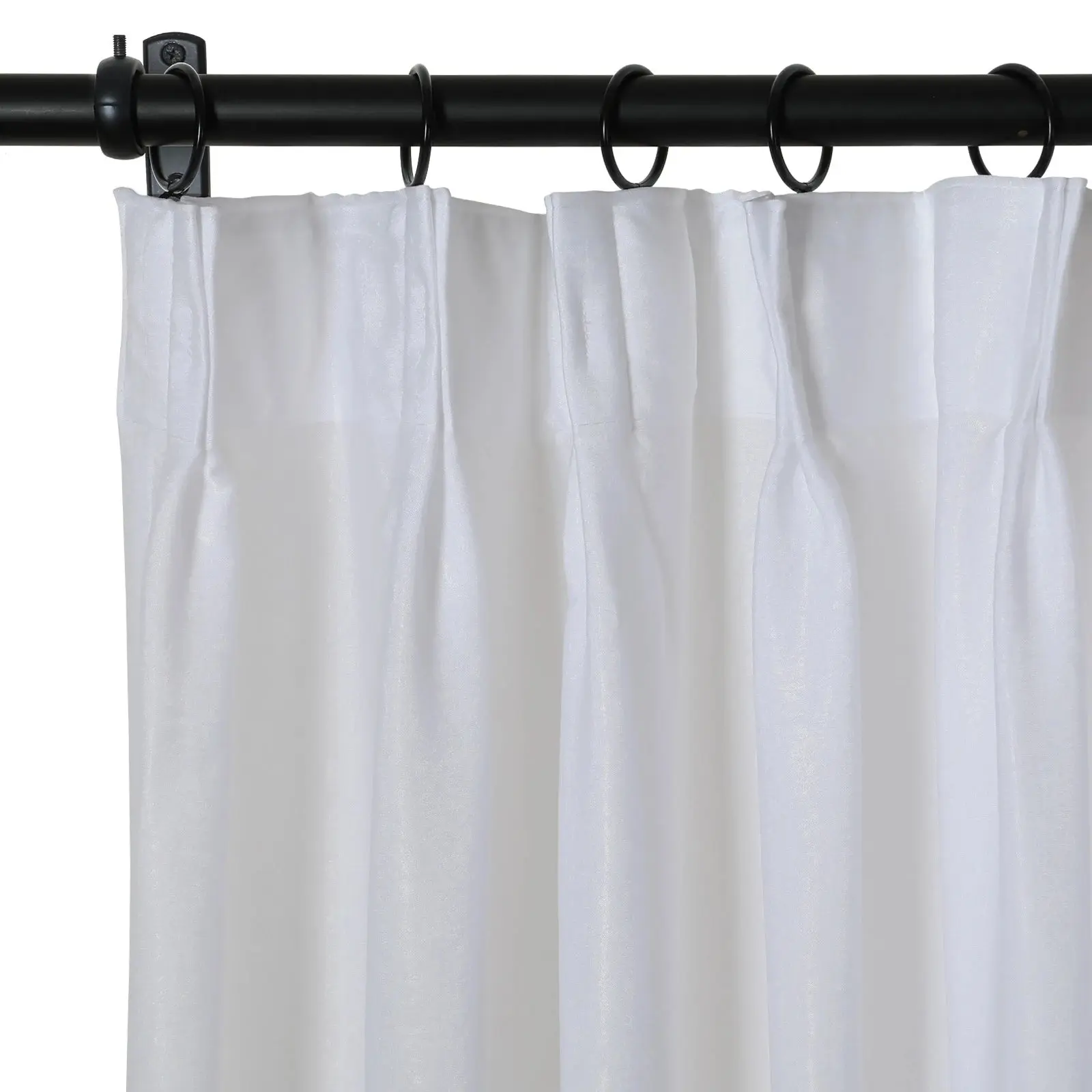 Florida Embossed White Semi Sheer Curtain Pleated - Image 79