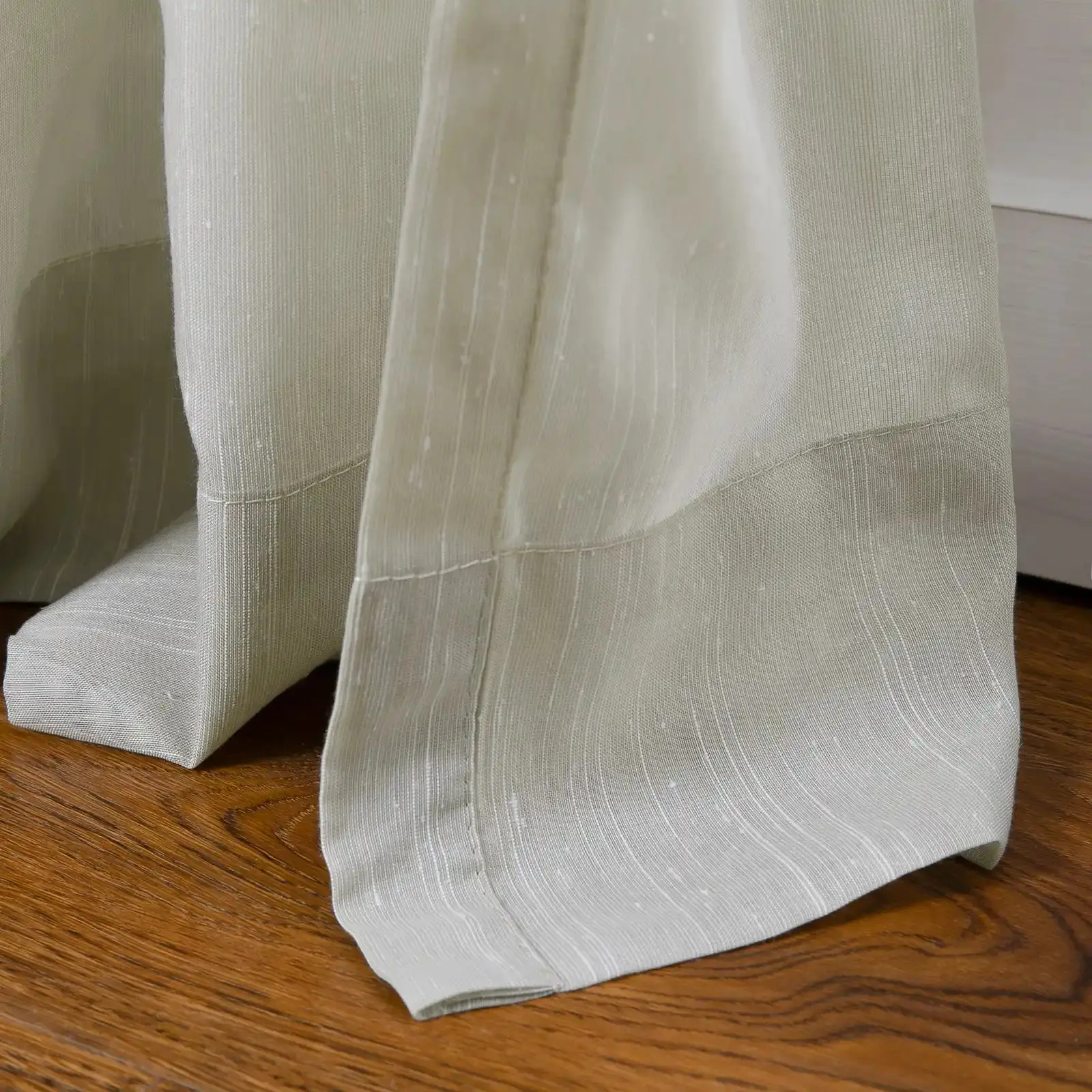 Florida Embossed White Semi Sheer Curtain Pleated - Image 8