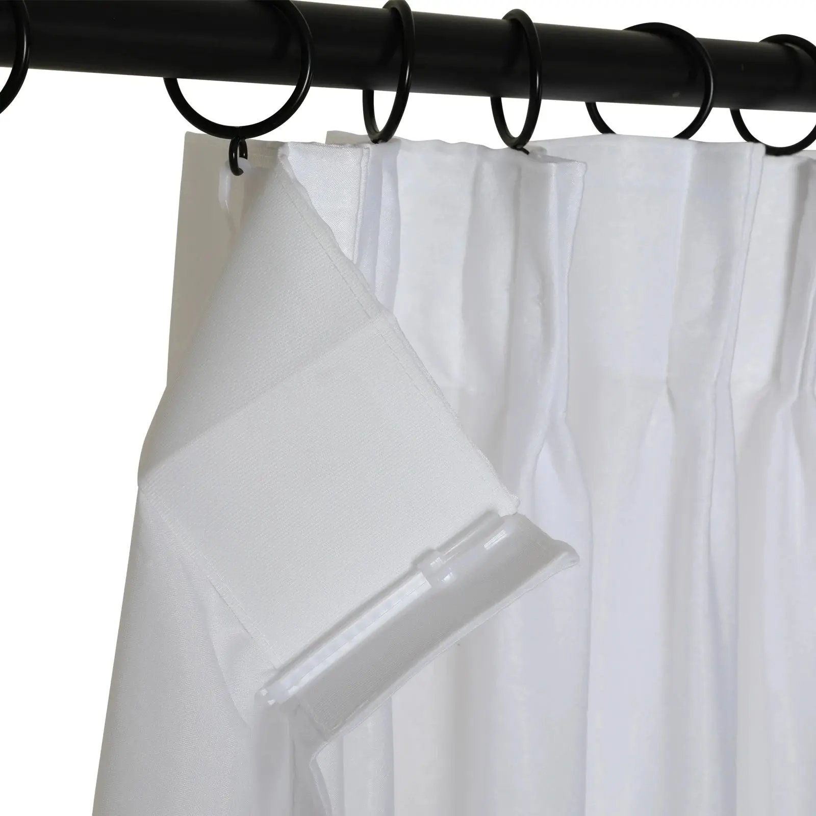Florida Embossed White Semi Sheer Curtain Pleated - Image 80