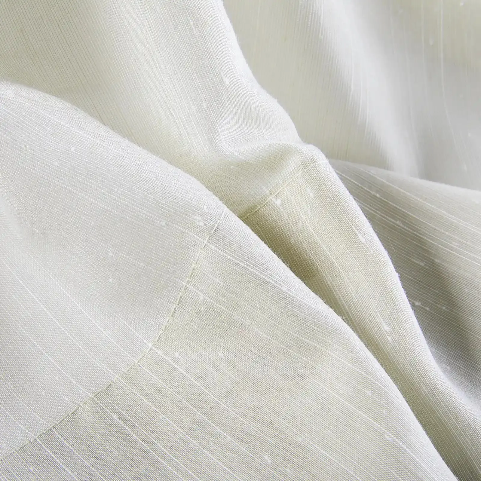 Florida Embossed White Semi Sheer Curtain Pleated - Image 9
