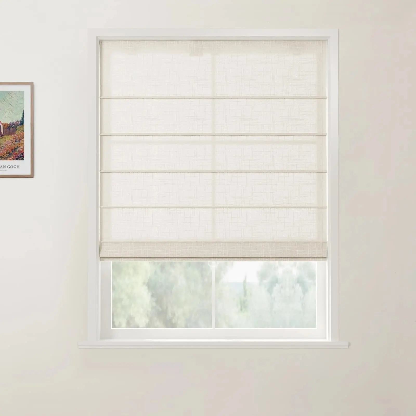 Custom Front Slat Roman Shade Cordless - Image 32