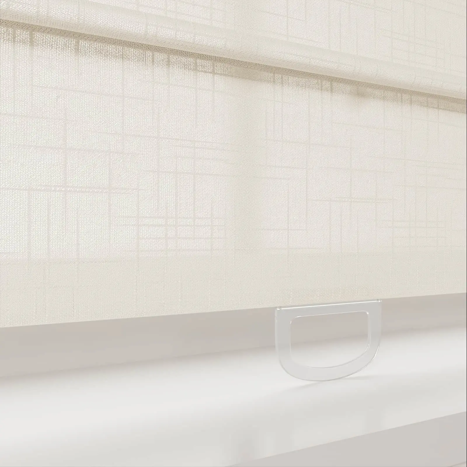 Ian Linen Front Slat Roman Shade Cordless - Image 10