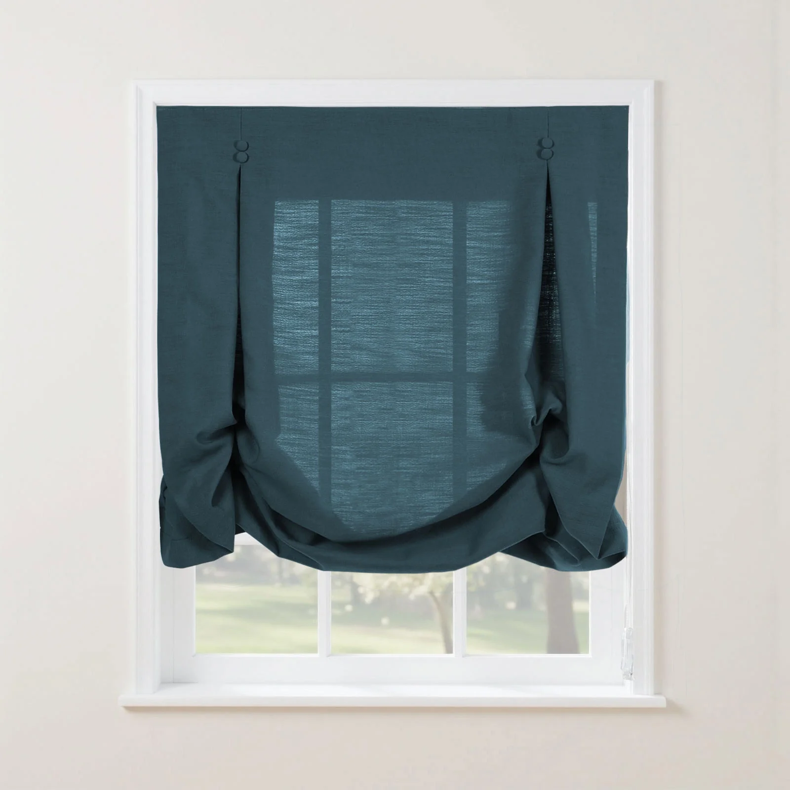 Isabella Cotton Tulip Roman Shade Cord Lift - Image 43