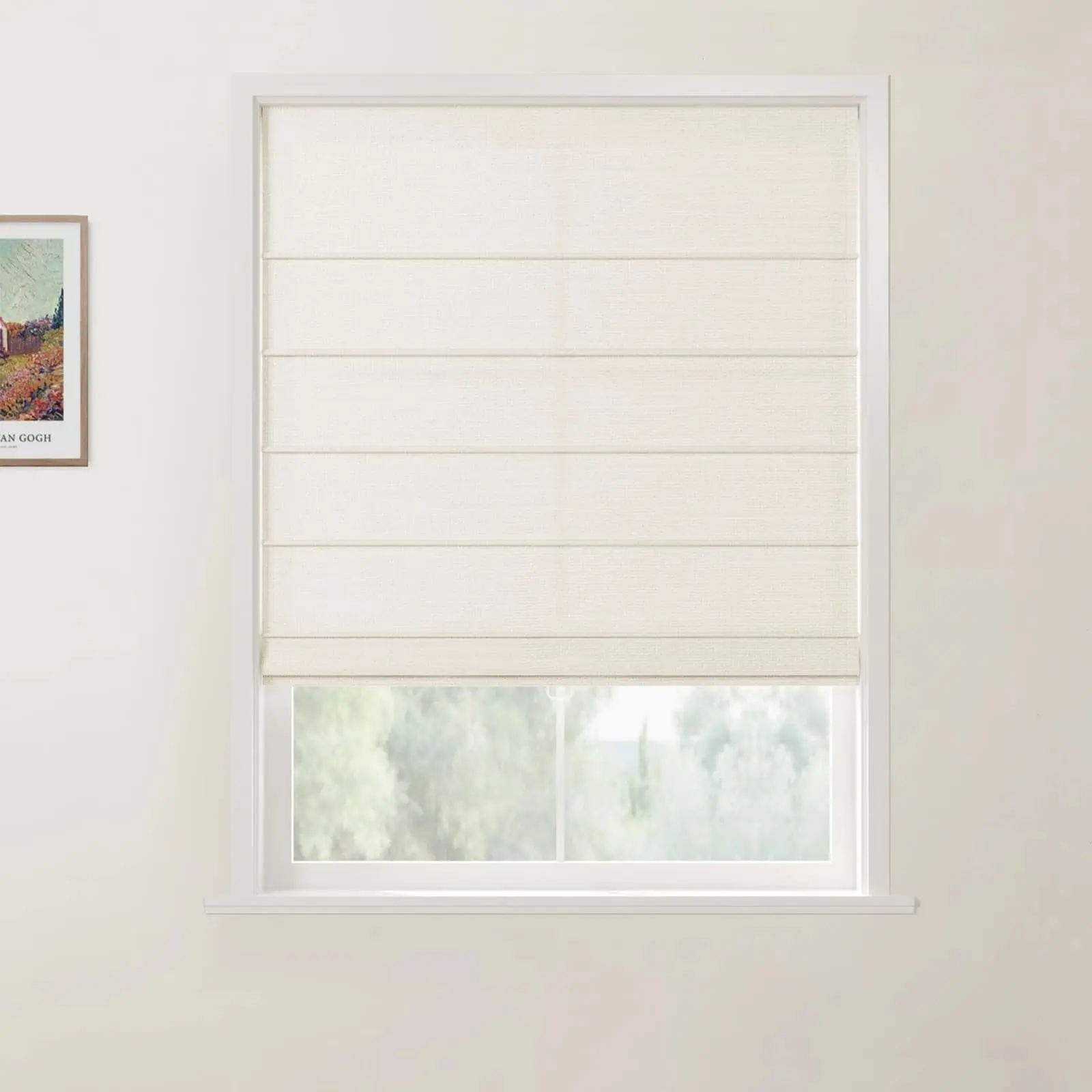 Custom Front Slat Roman Shade Cordless - Image 30