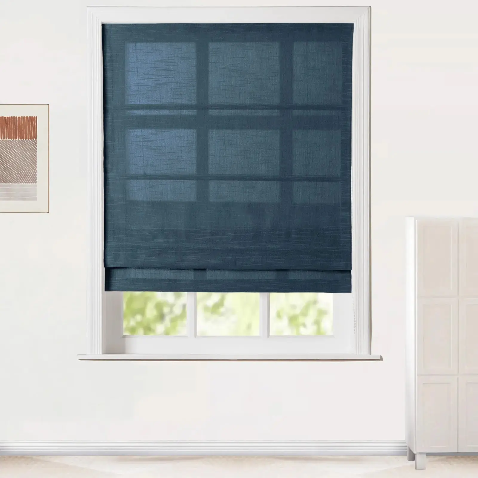 Jawara Linen Cotton Roman Shade Cord Lift - Image 24