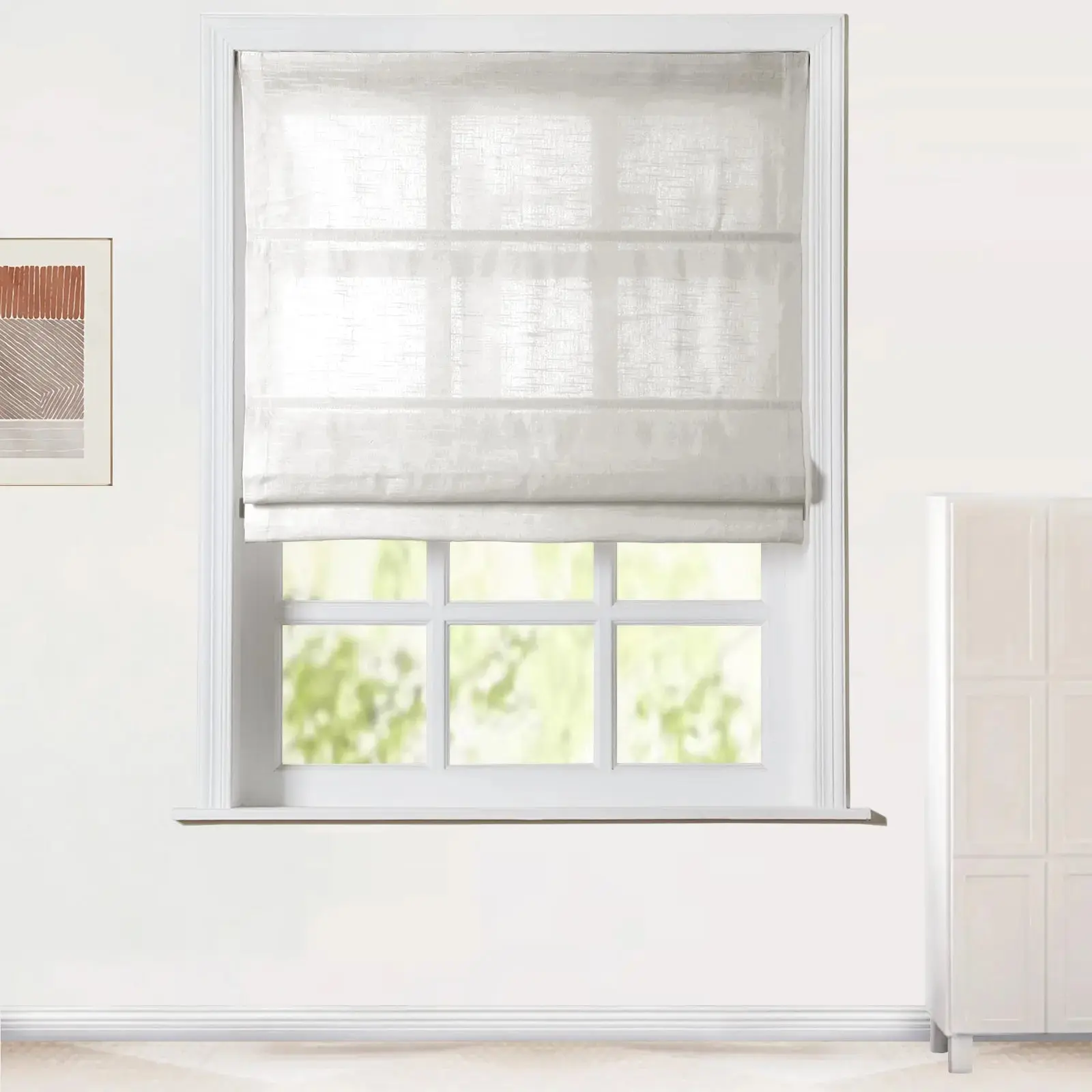 Jawara Linen Cotton Roman Shade Cordless - Image 29