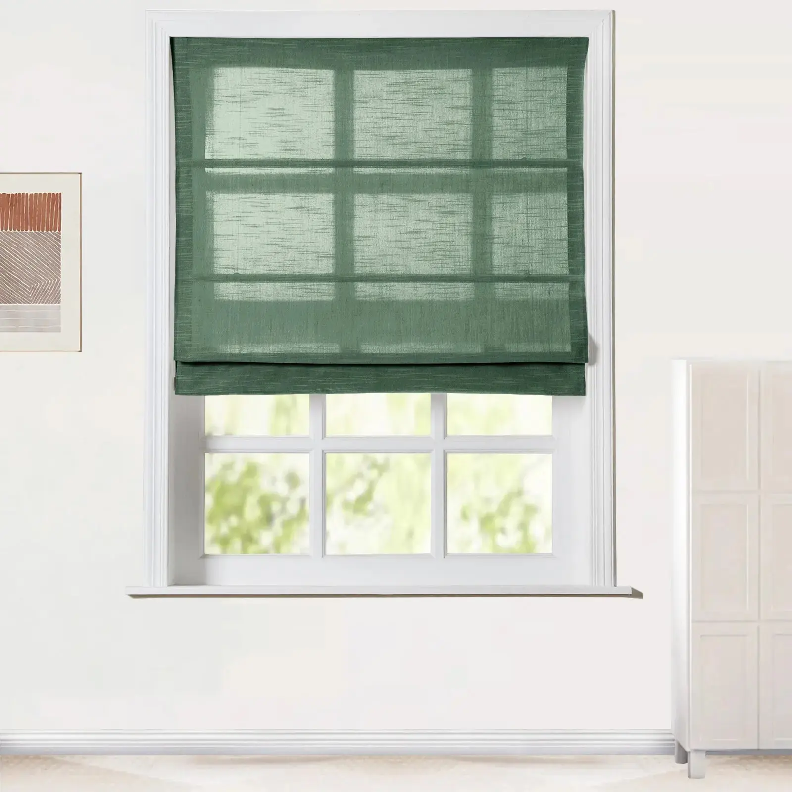 Jawara Linen Cotton Roman Shade Cordless - Image 42