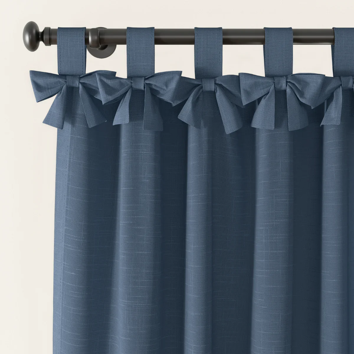 Jawara Linen Cotton Tie Top Bow Curtain - Image 54