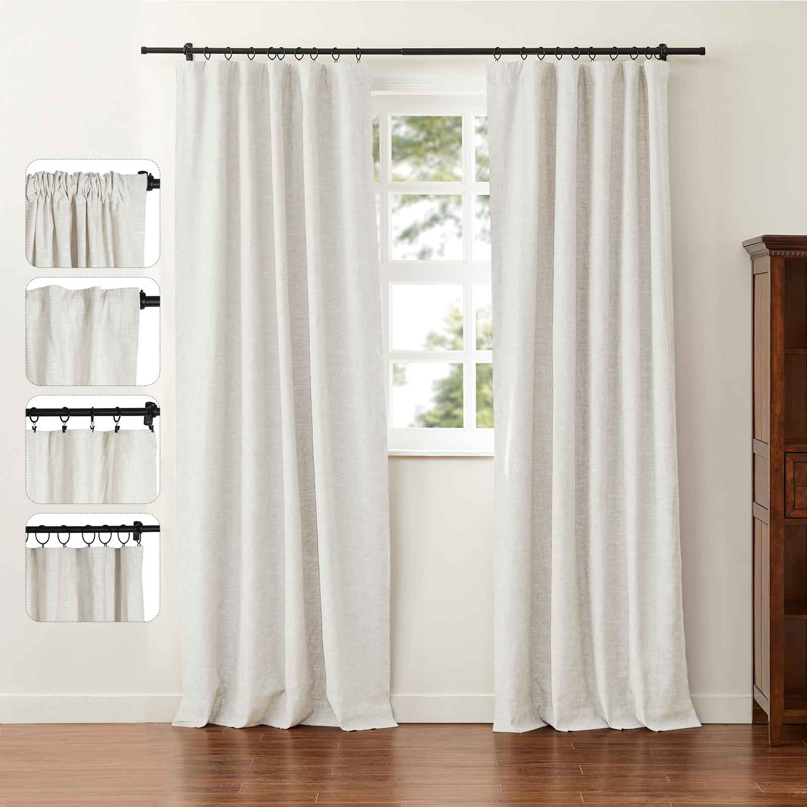 Jawara Luxury Linen Cotton Curtain Soft Top - Image 15