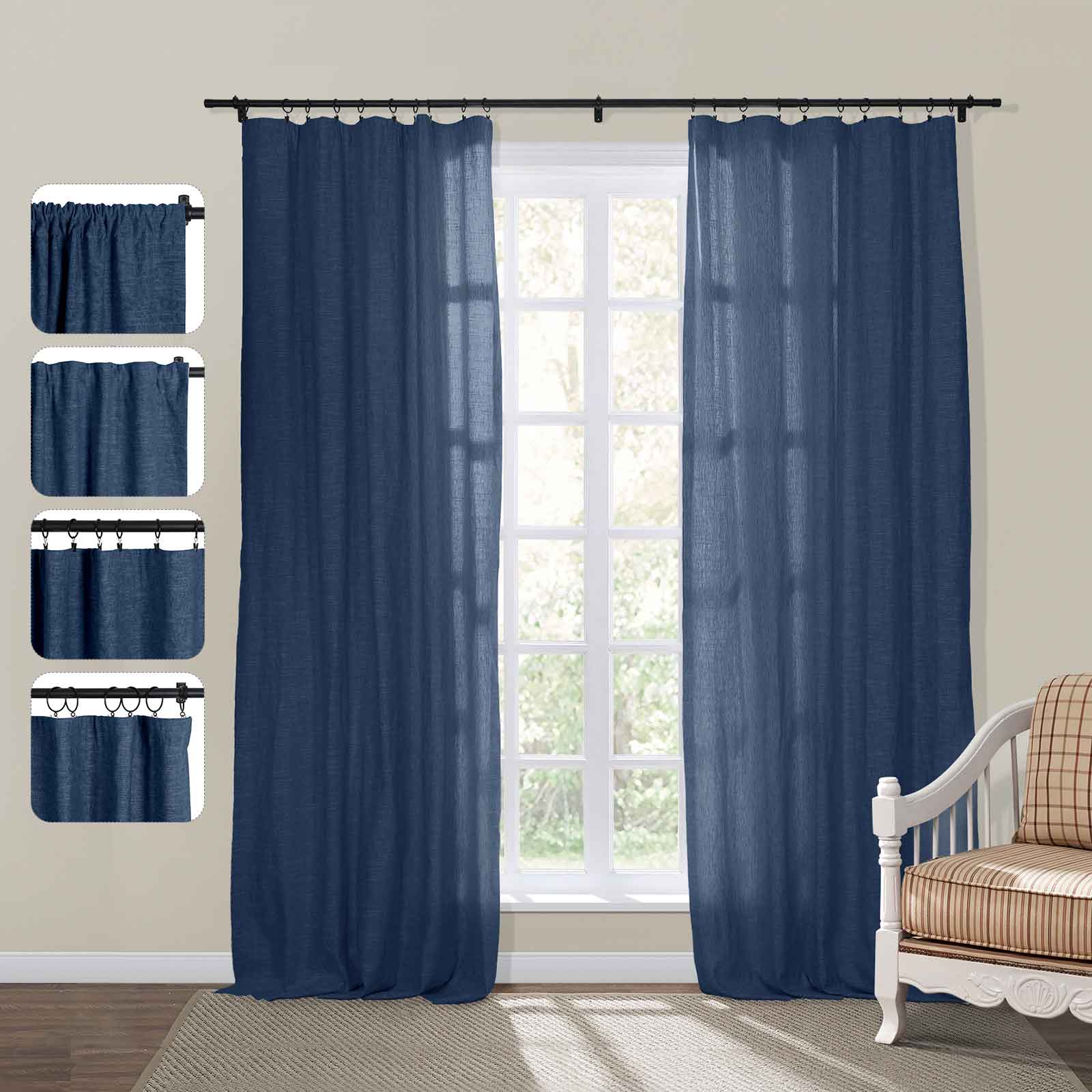 Jawara Luxury Linen Cotton Curtain Soft Top - Image 16