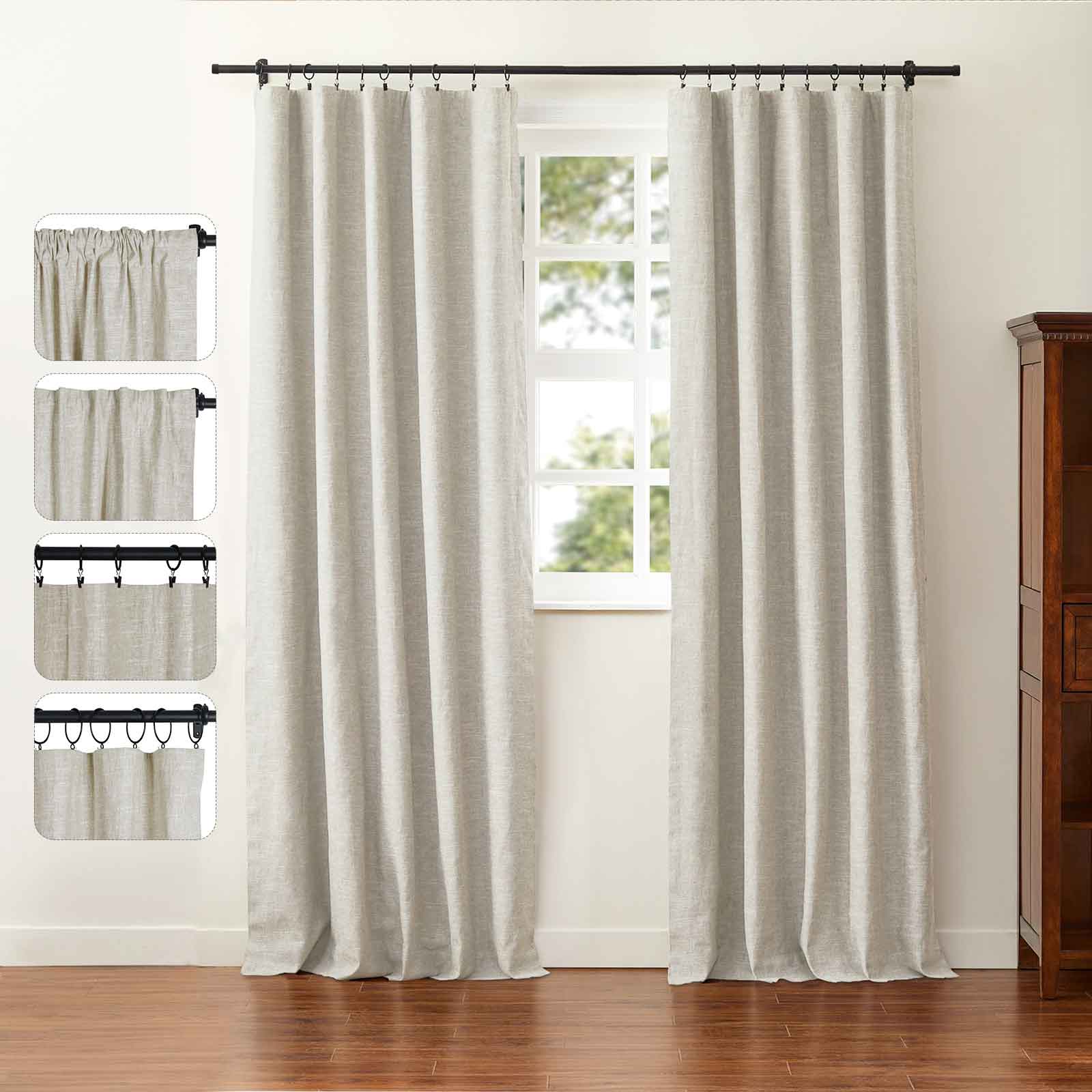 Jawara Luxury Linen Cotton Curtain Soft Top - Image 17
