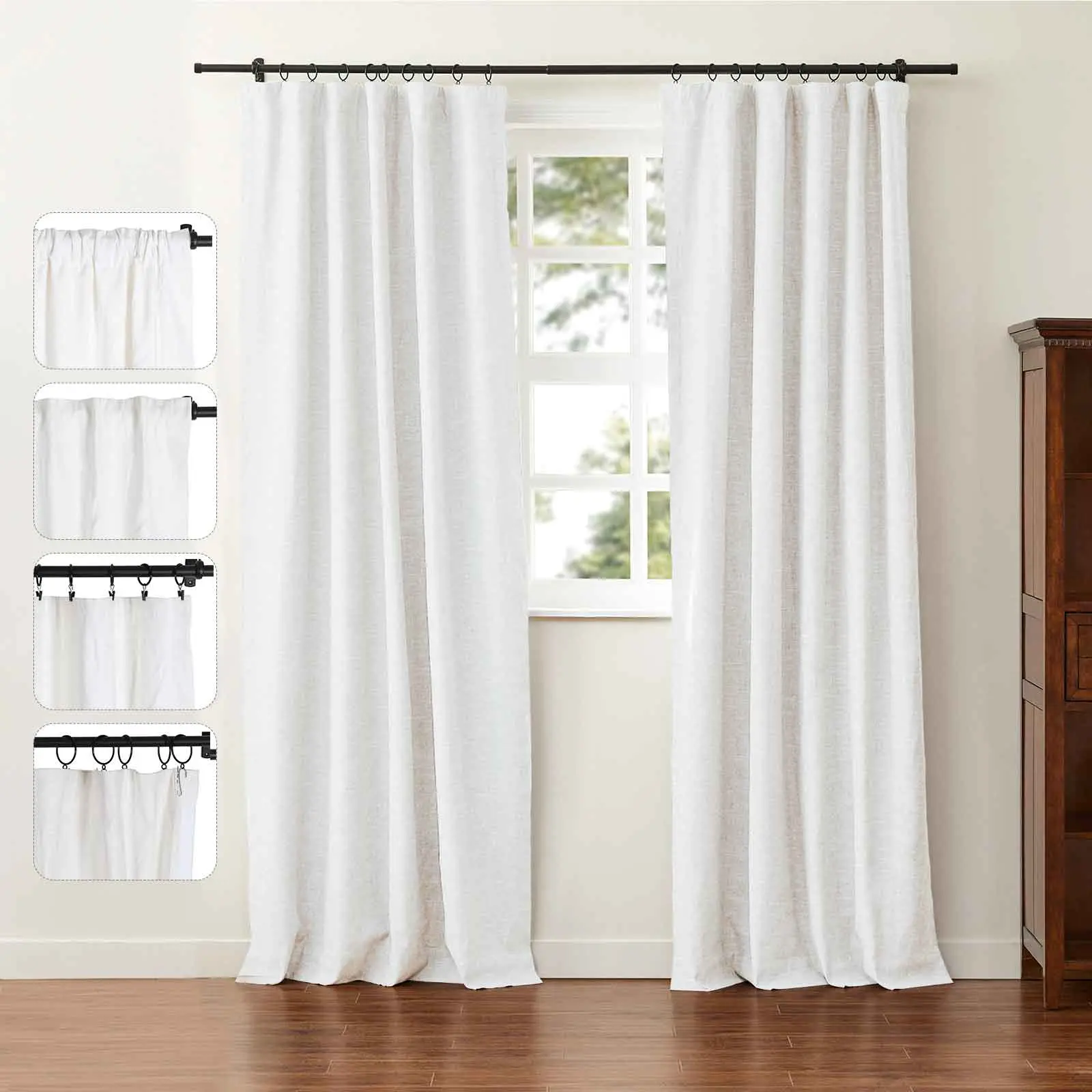 Jawara Luxury Linen Cotton Curtain Soft Top - Image 5