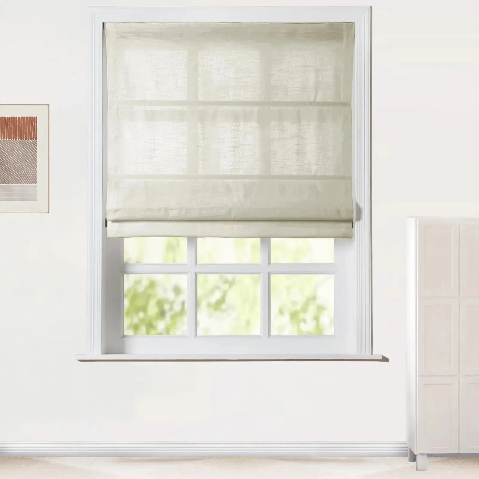 Jawara Roman Shade Cordless-Wooden Headrail - Image 12