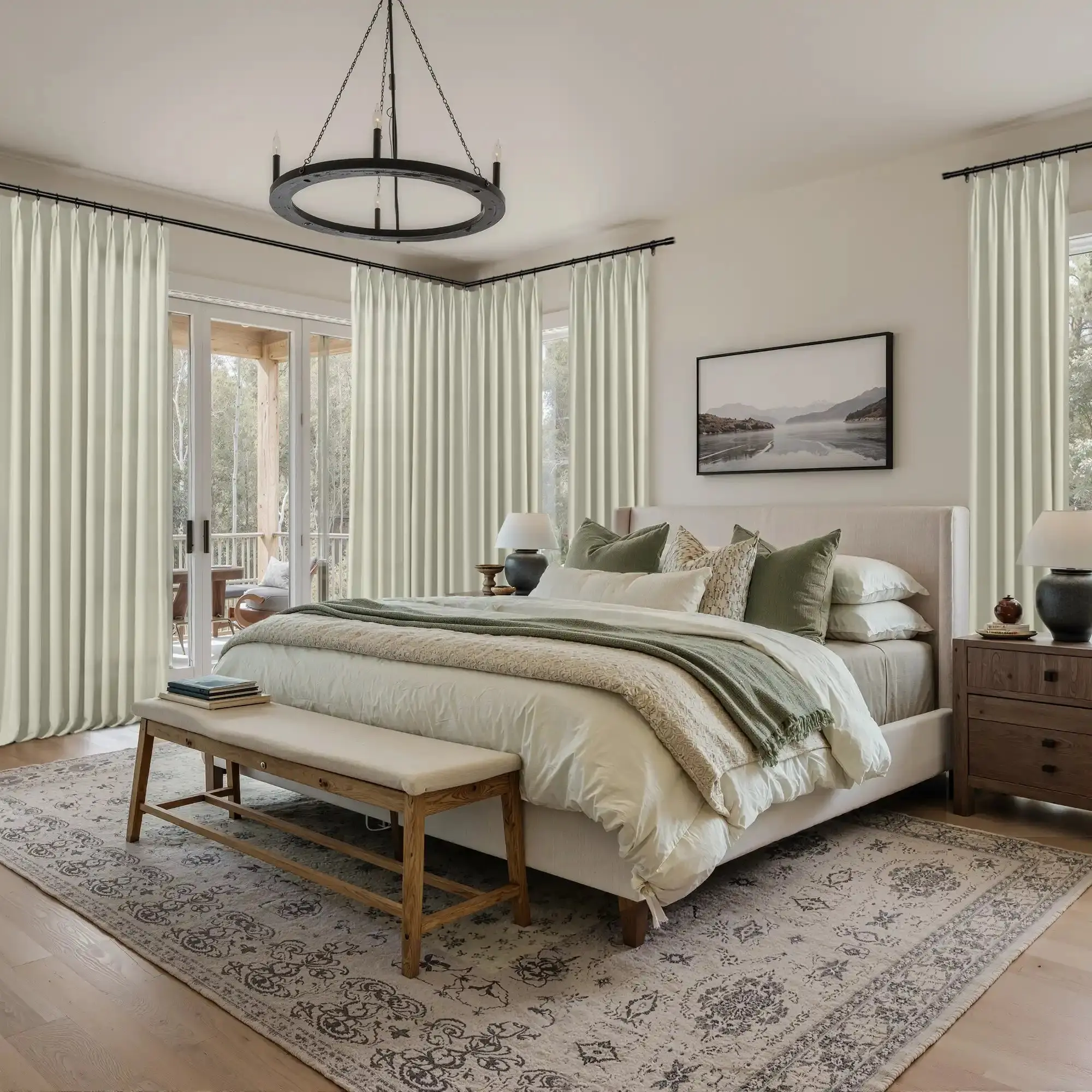 Karin Pure Wool Curtain Pleated - Image 10