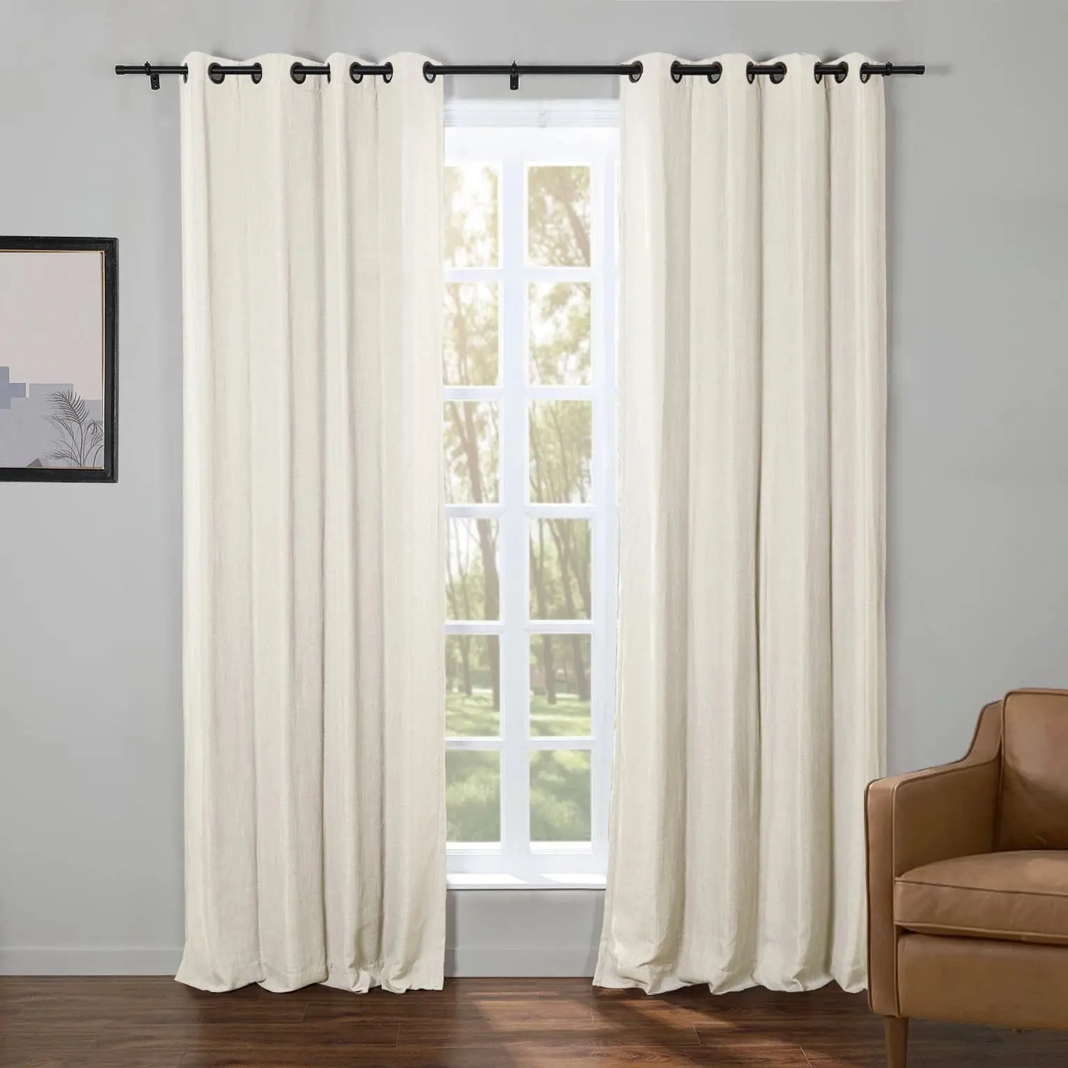 Kyla Lightweight Faux Linen Drapery Grommet - Image 17