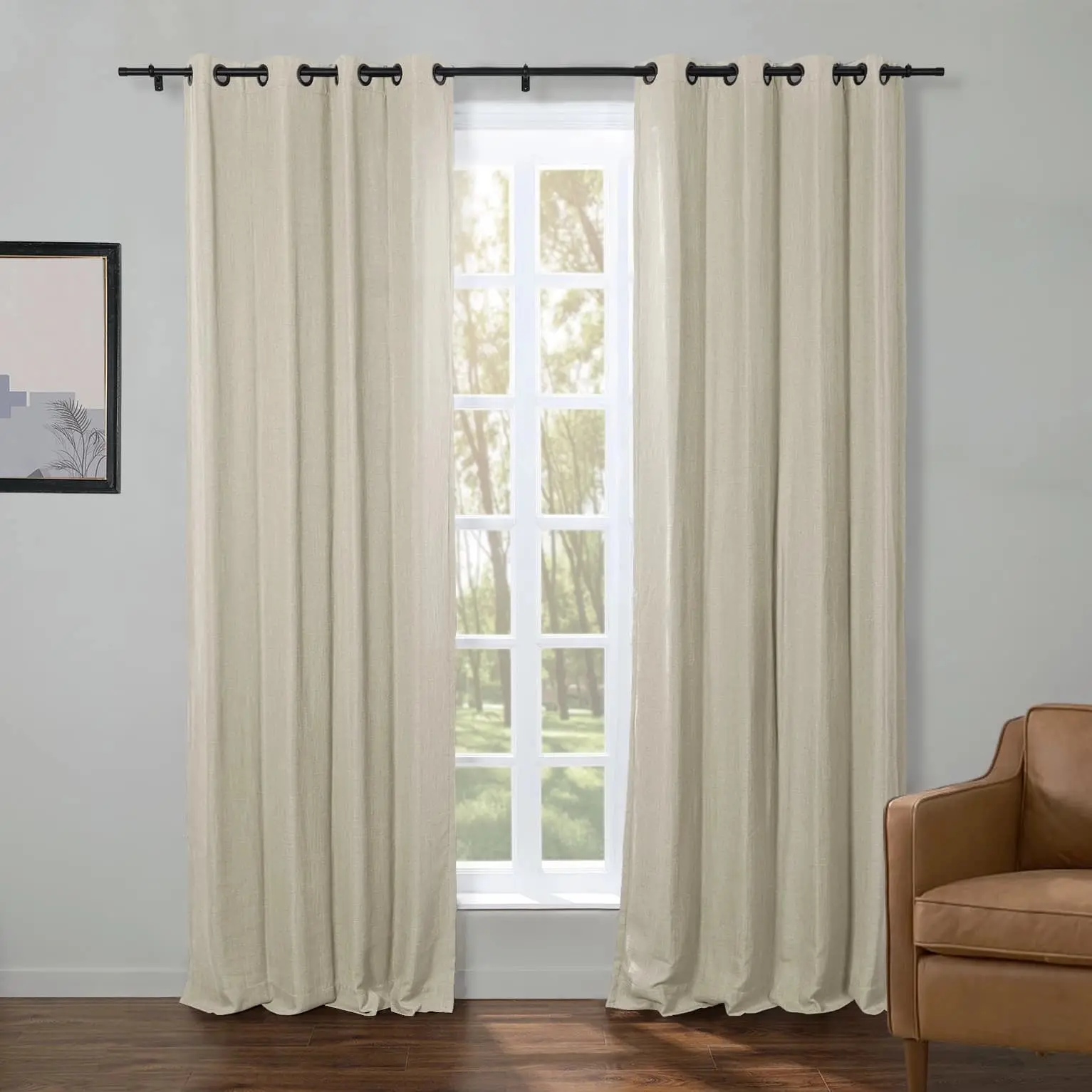 Kyla Lightweight Faux Linen Drapery Grommet - Image 19