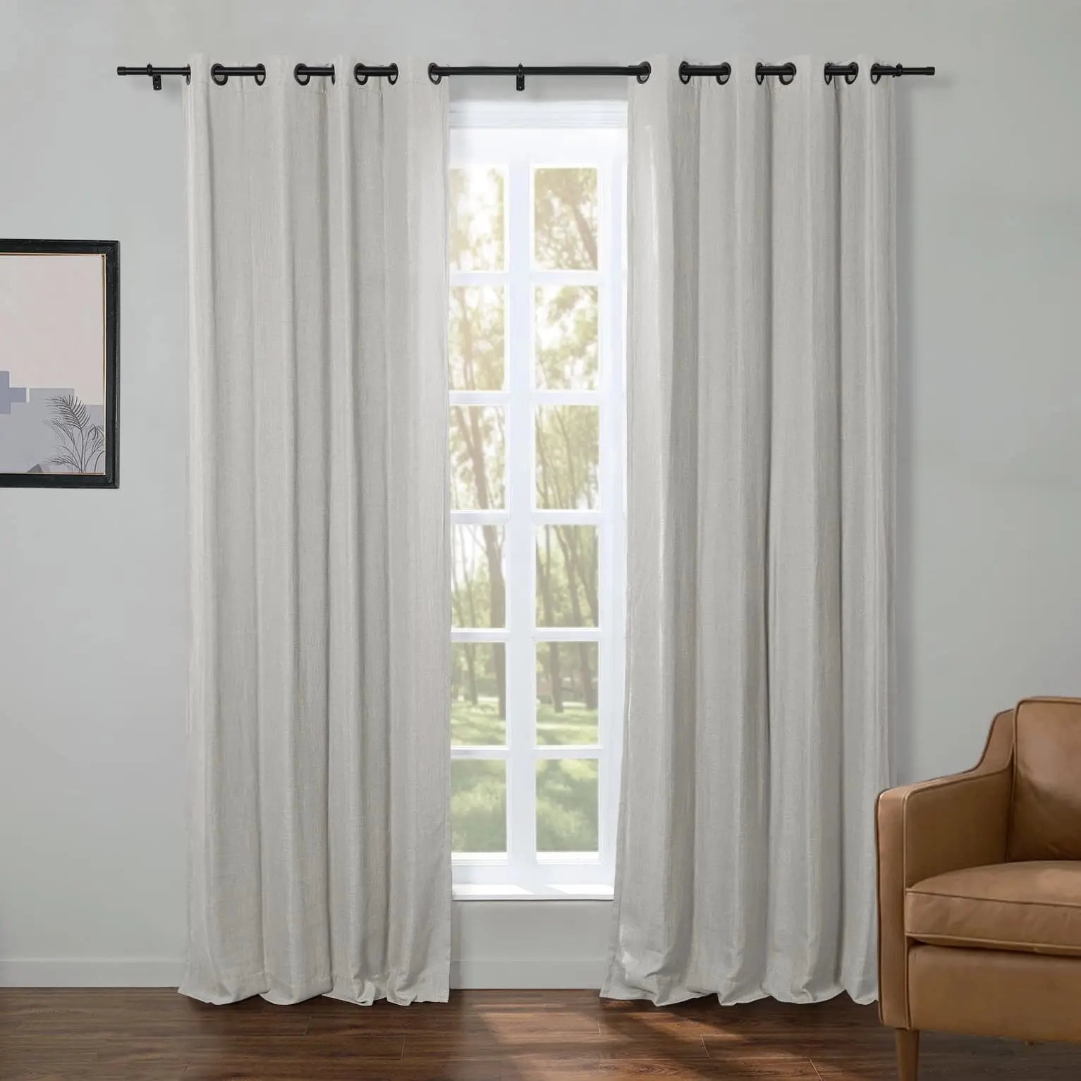 Kyla Lightweight Faux Linen Drapery Grommet - Image 20