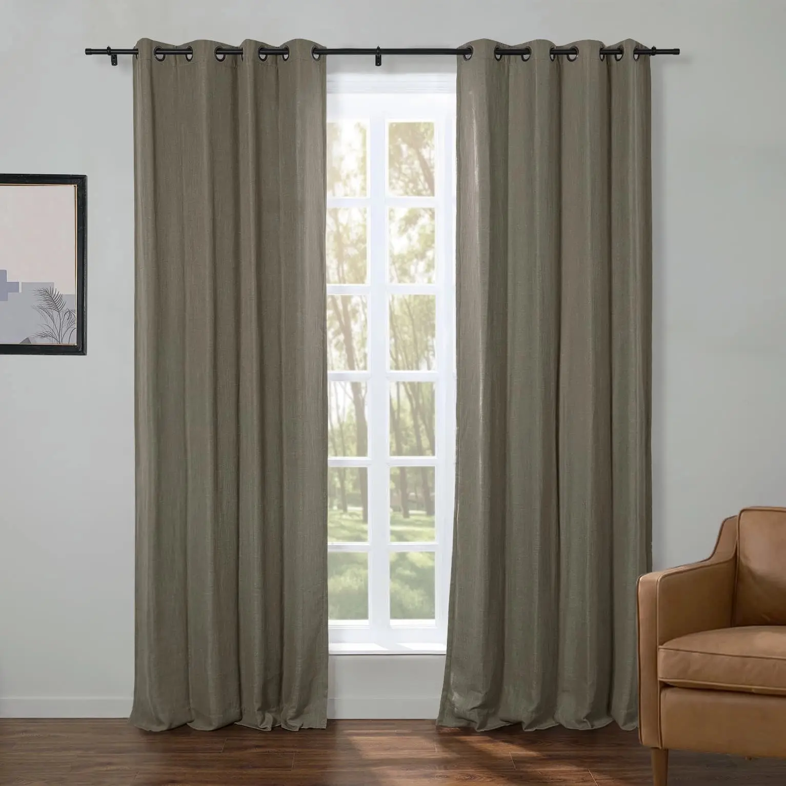 Kyla Lightweight Faux Linen Drapery Grommet - Image 21