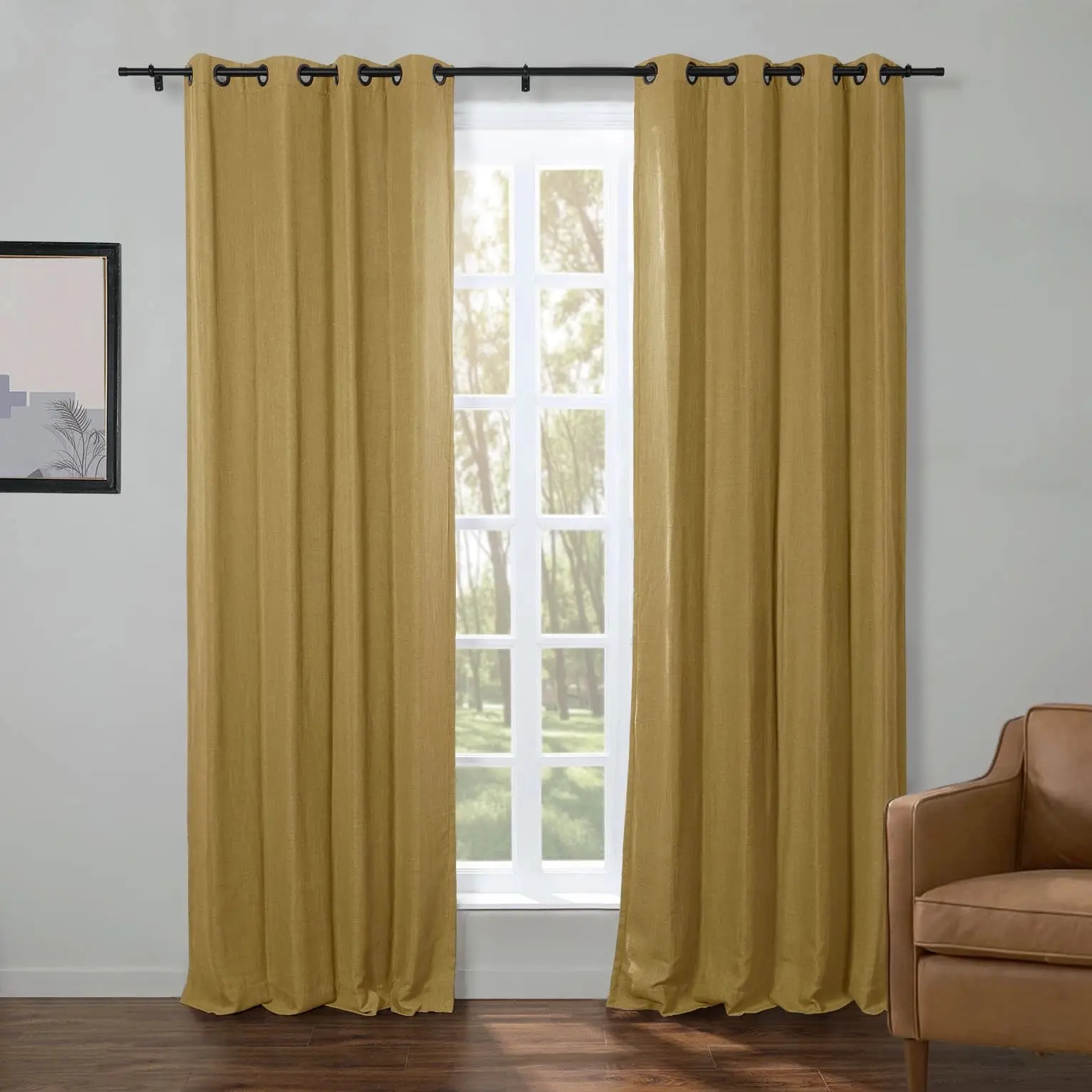 Kyla Lightweight Faux Linen Drapery Grommet - Image 22