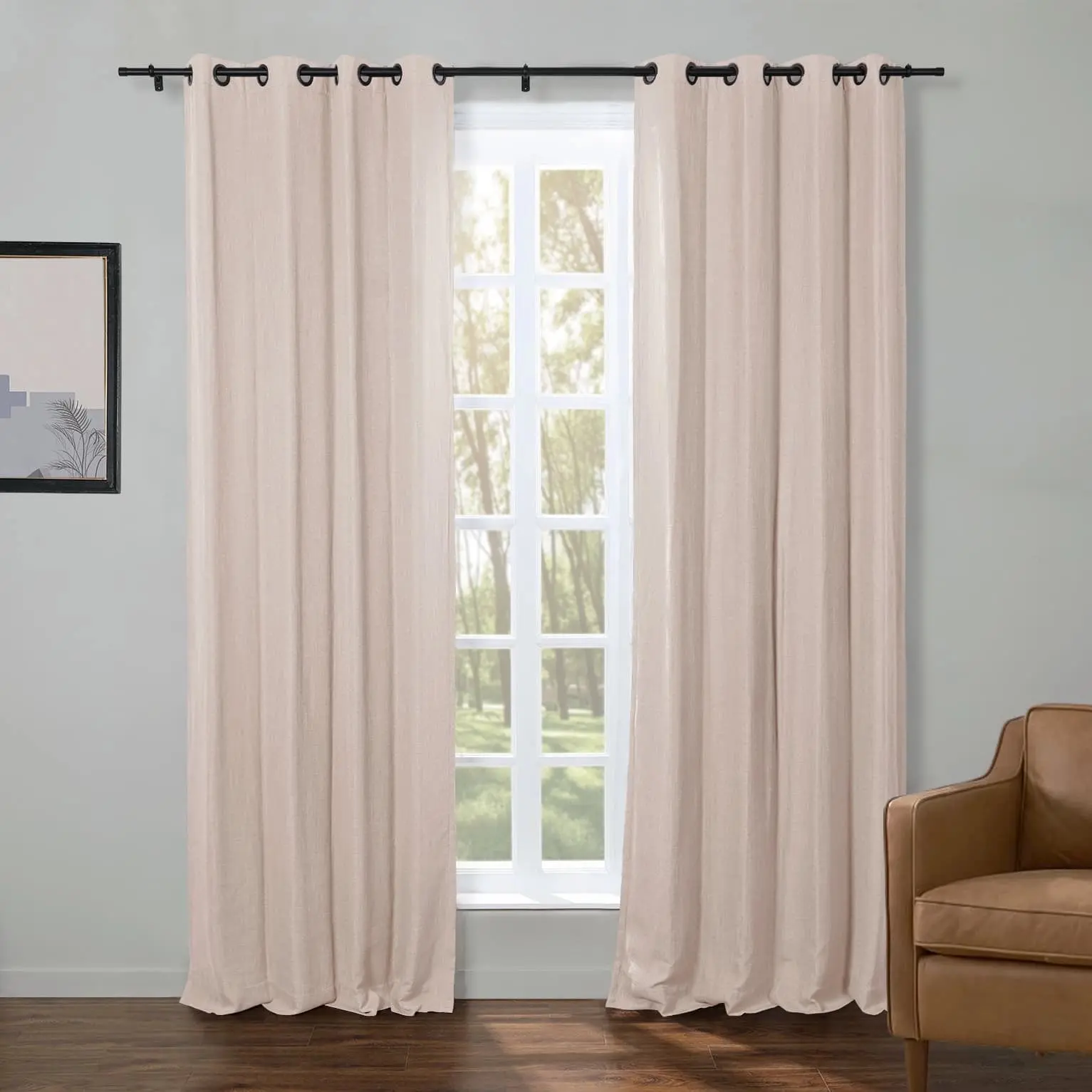 Kyla Lightweight Faux Linen Drapery Grommet - Image 24