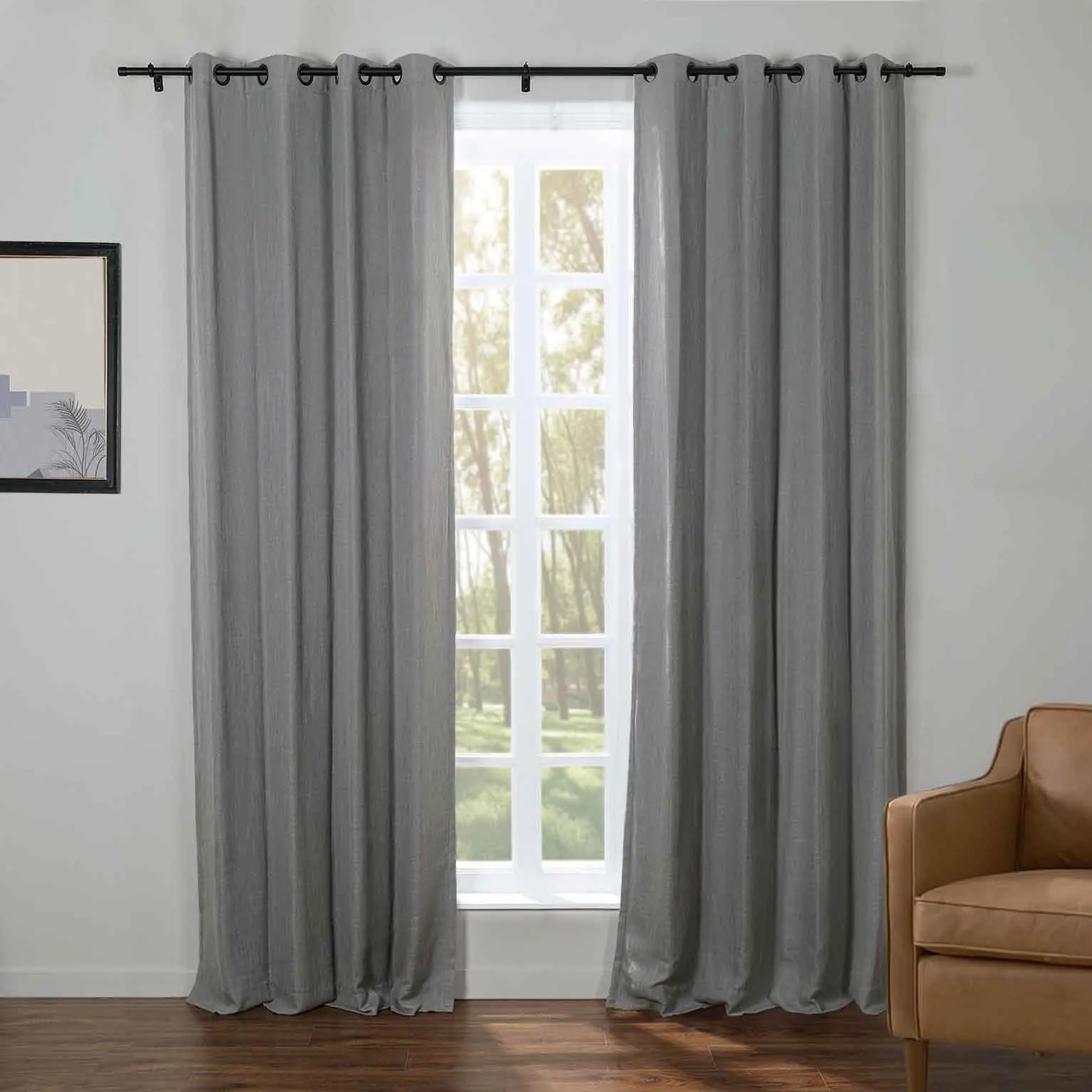 Kyla Lightweight Faux Linen Drapery Grommet - Image 6