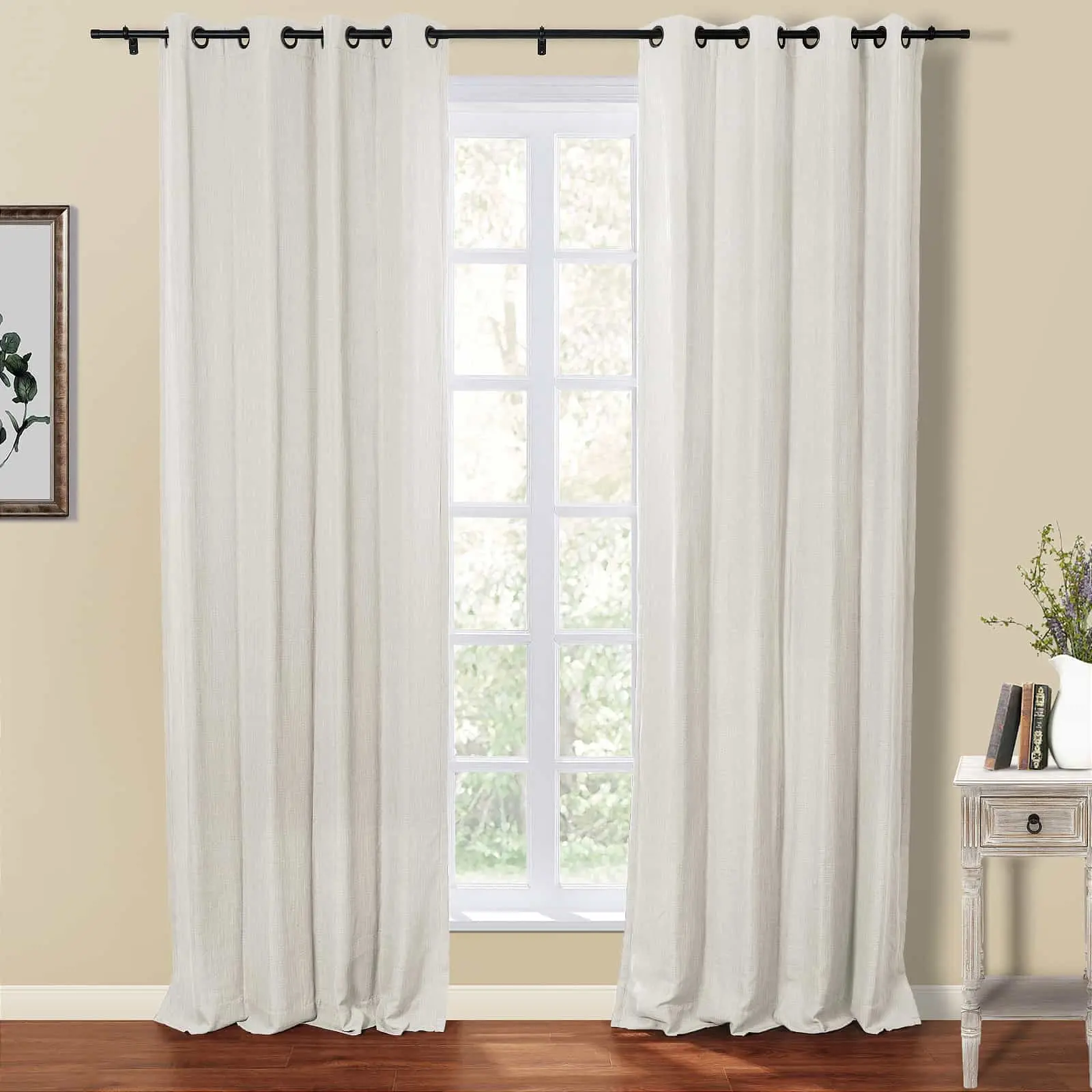 Kyla Lightweight Faux Linen Drapery Grommet - Image 7