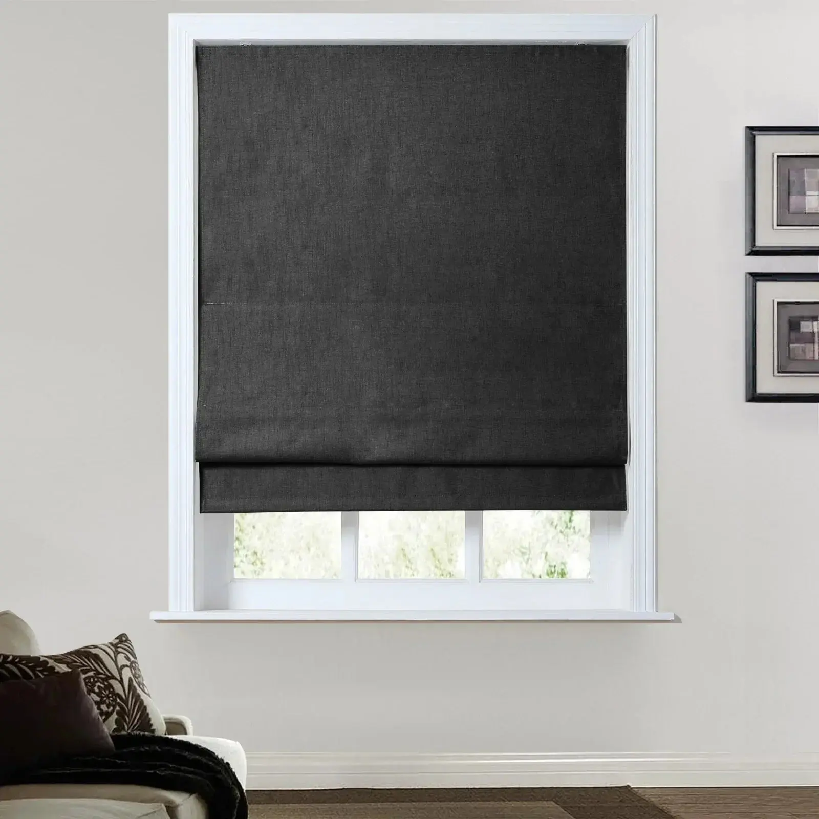 Kyla Linen Blend Roman Shade Cordless - Image 26