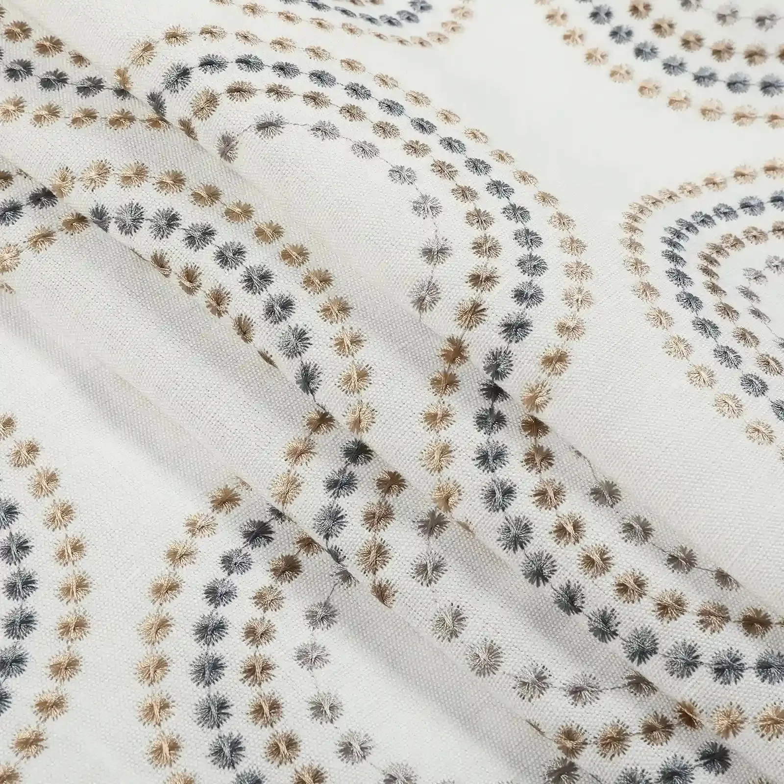 Linnea Linen Cotton Embroidered Curtain Pleated - Image 49