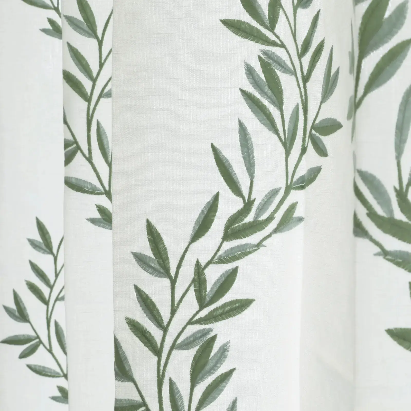 Linnea Linen Cotton Embroidered Curtain Pleated - Image 7