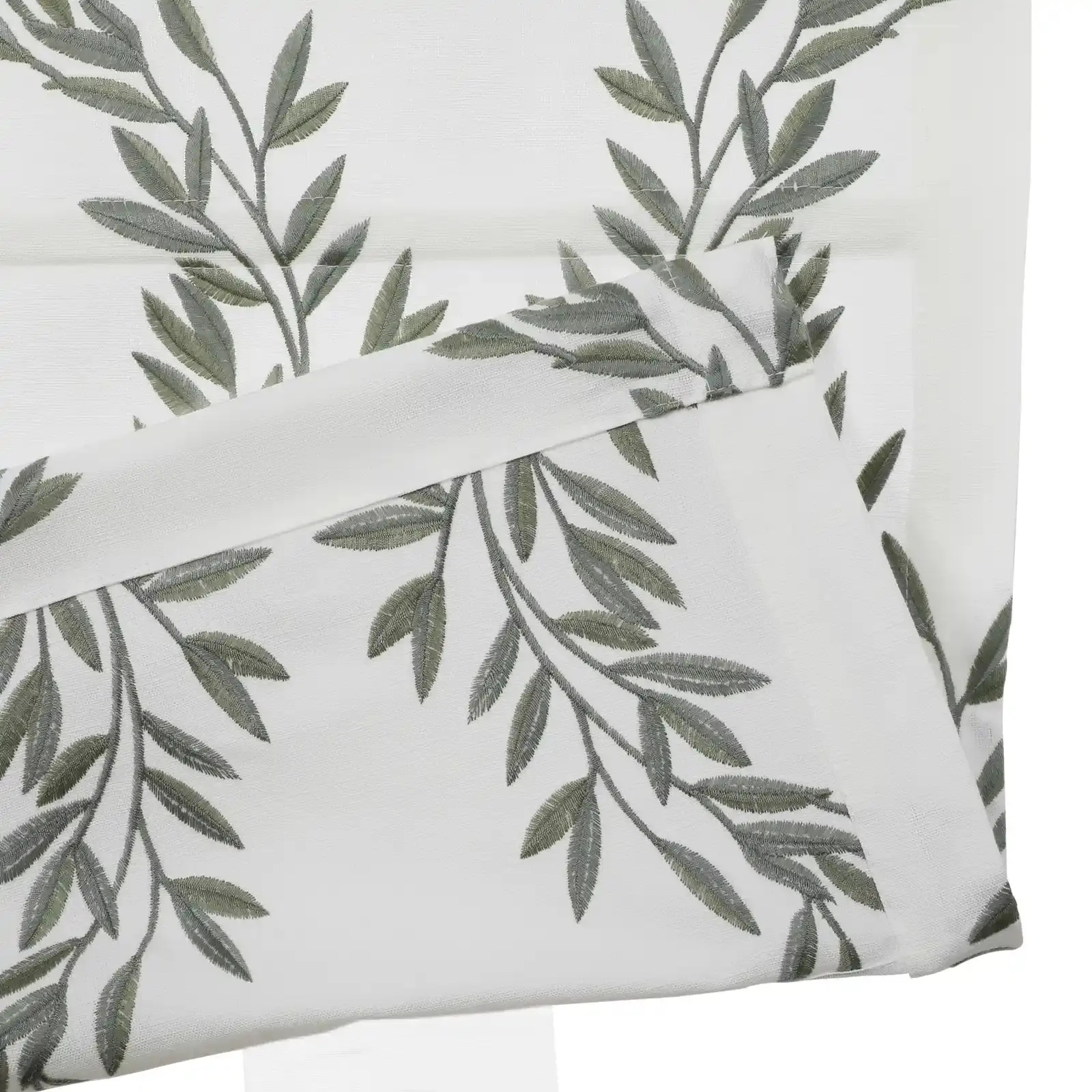 Linnea Linen Cotton Embroidered Roman Shade Cordless Plus Size - Image 89