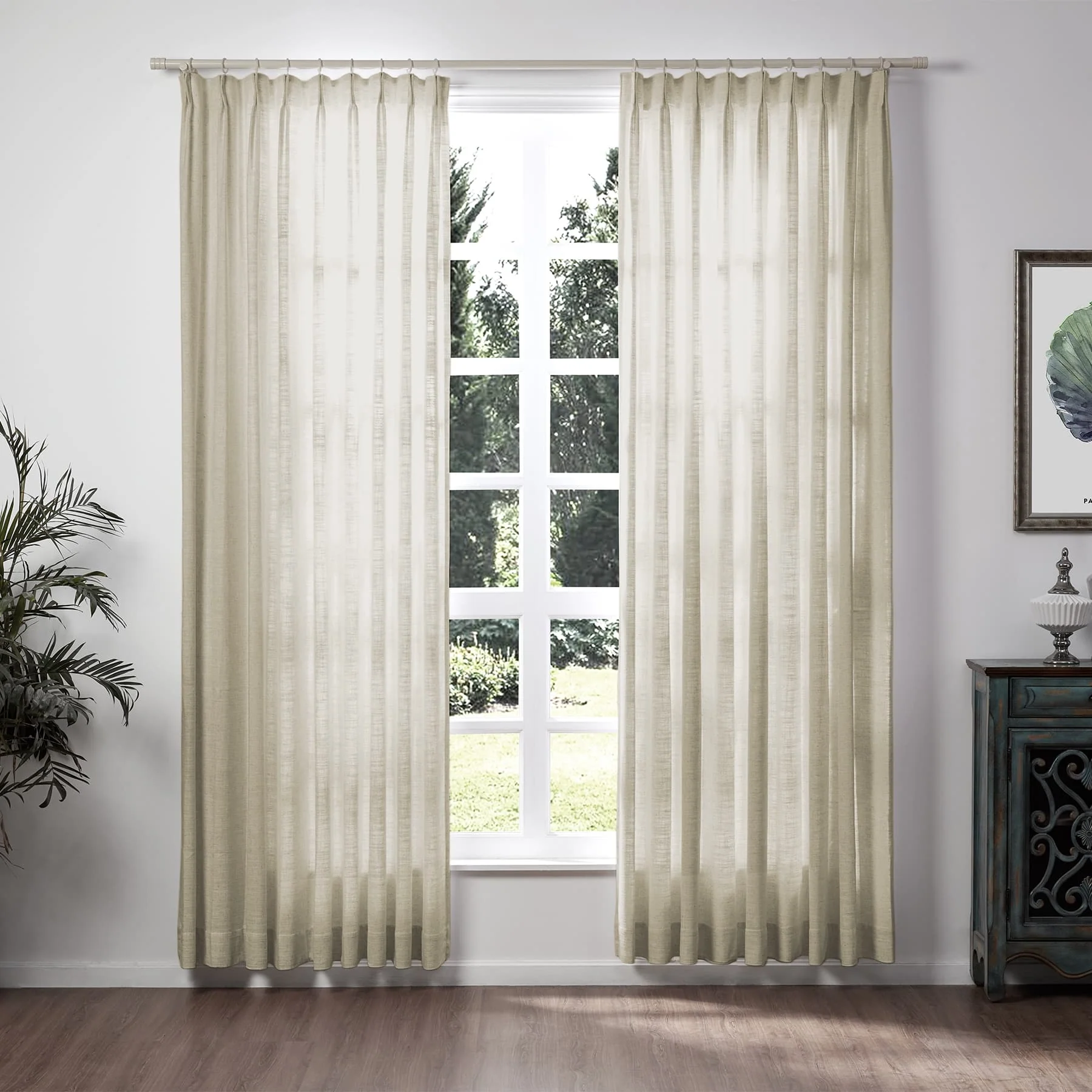 TWOPAGES Liz™ Linen Drape Pinch Pleated Curtain - Image 26