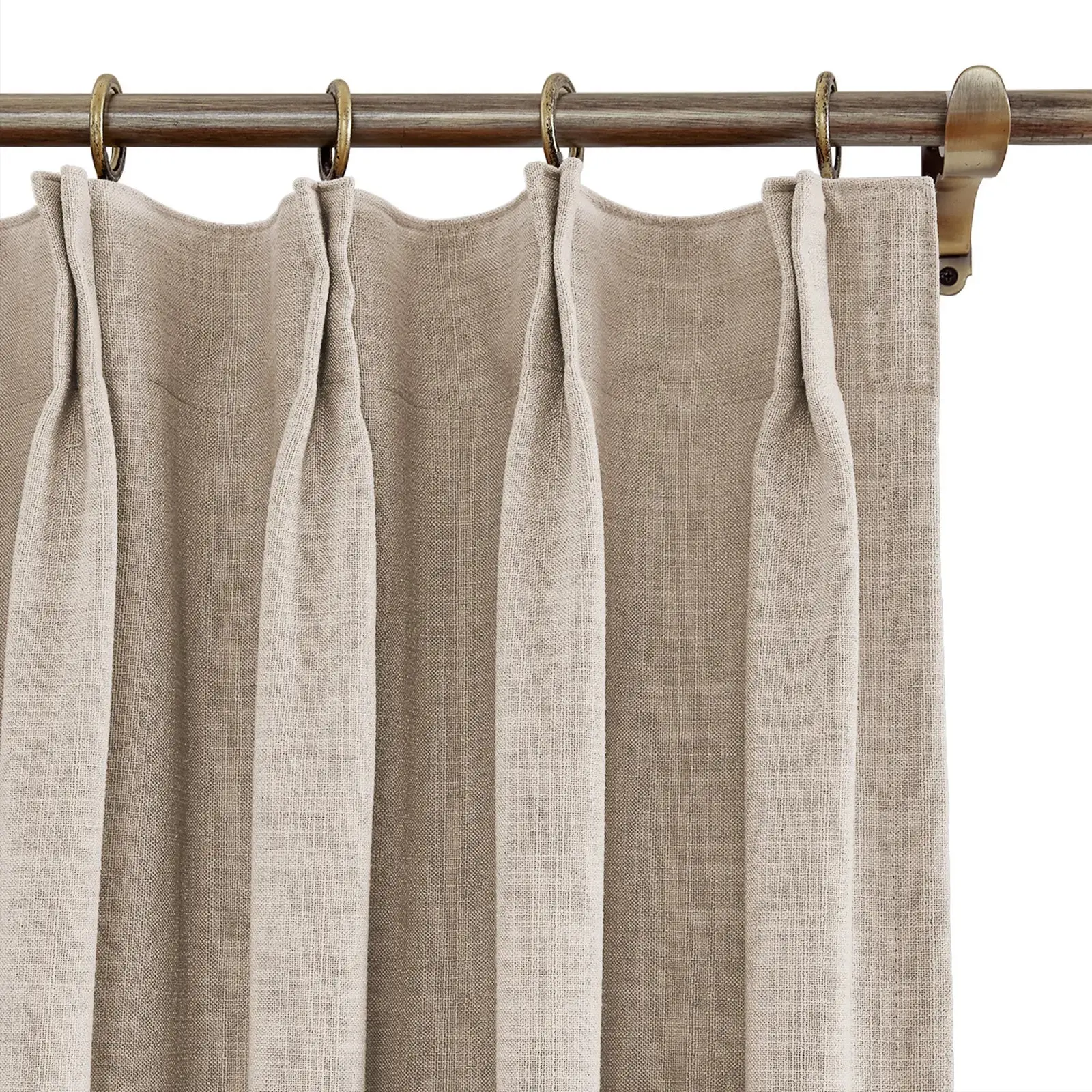 Liz Linen Ready Made Privacy Curtains Pinch Pleat Unlined - Image 45