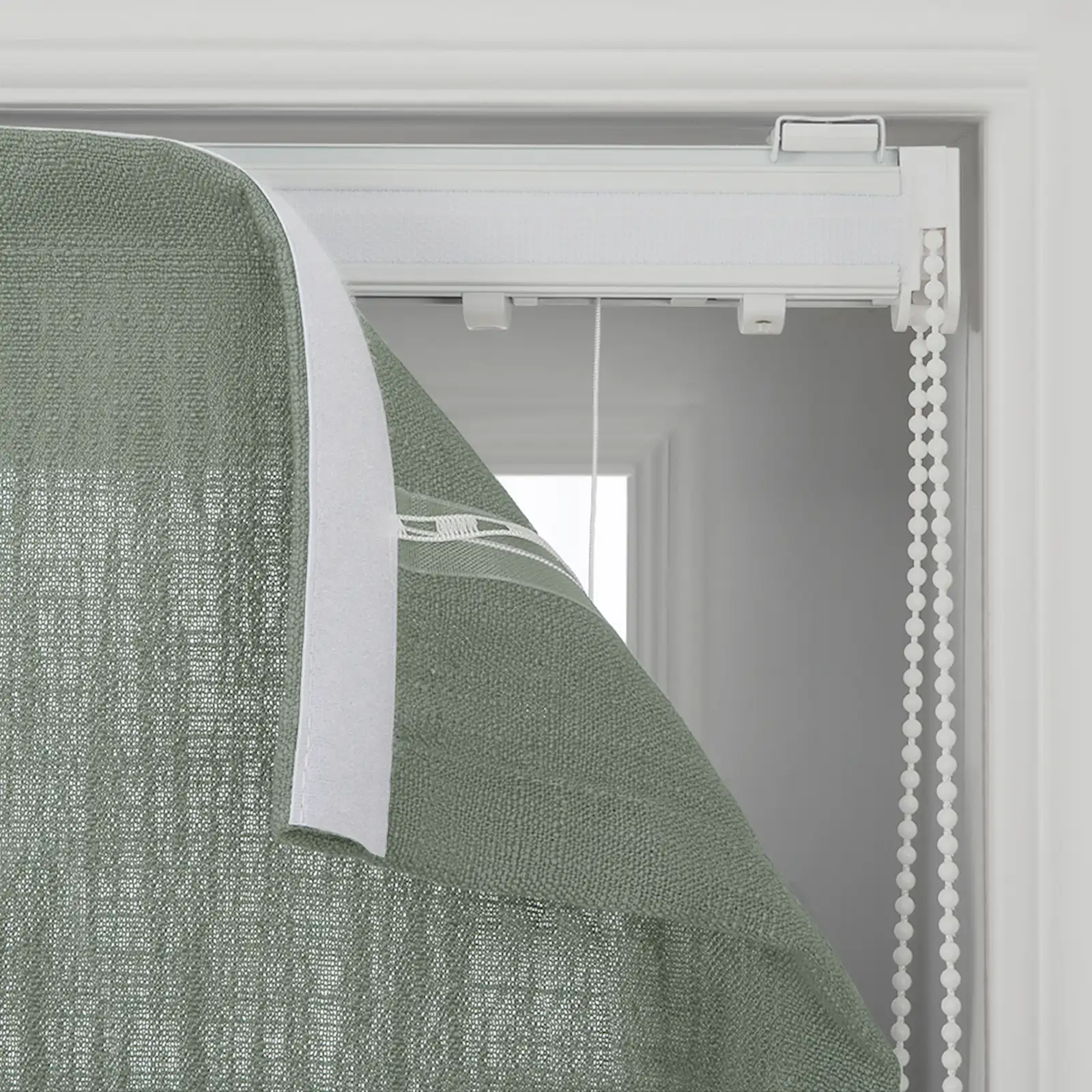 Liz Linen Flat Roman Shade Cord Lift - Image 129