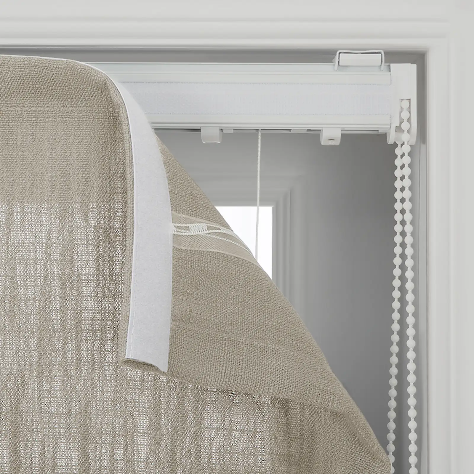 Liz Linen Flat Roman Shade Cord Lift - Image 29